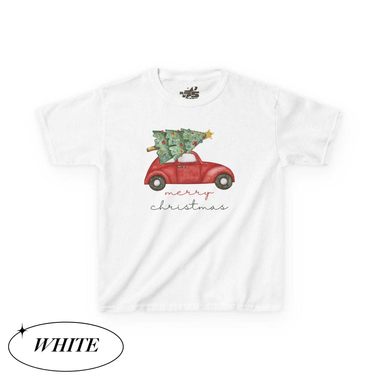 Other Merry Christmas Baby Tee – Retro Red Car Size S / US 4 / IT 40 - 3 Thumbnail