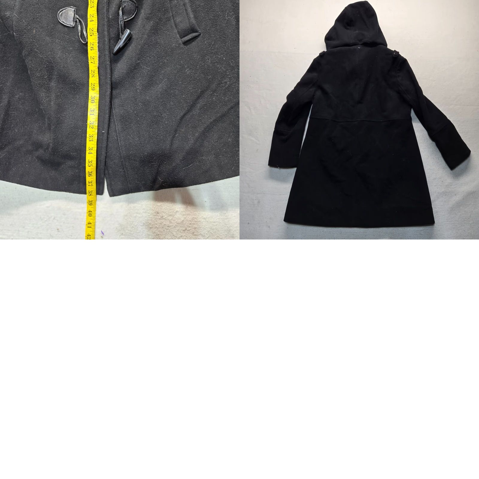 Nautica NAUTICA Wool Pea Coat Jacket Women XL Black Insulated Lined Polyester Zip Button Size XL / US 12-14 / IT 48-50 - 8 Thumbnail