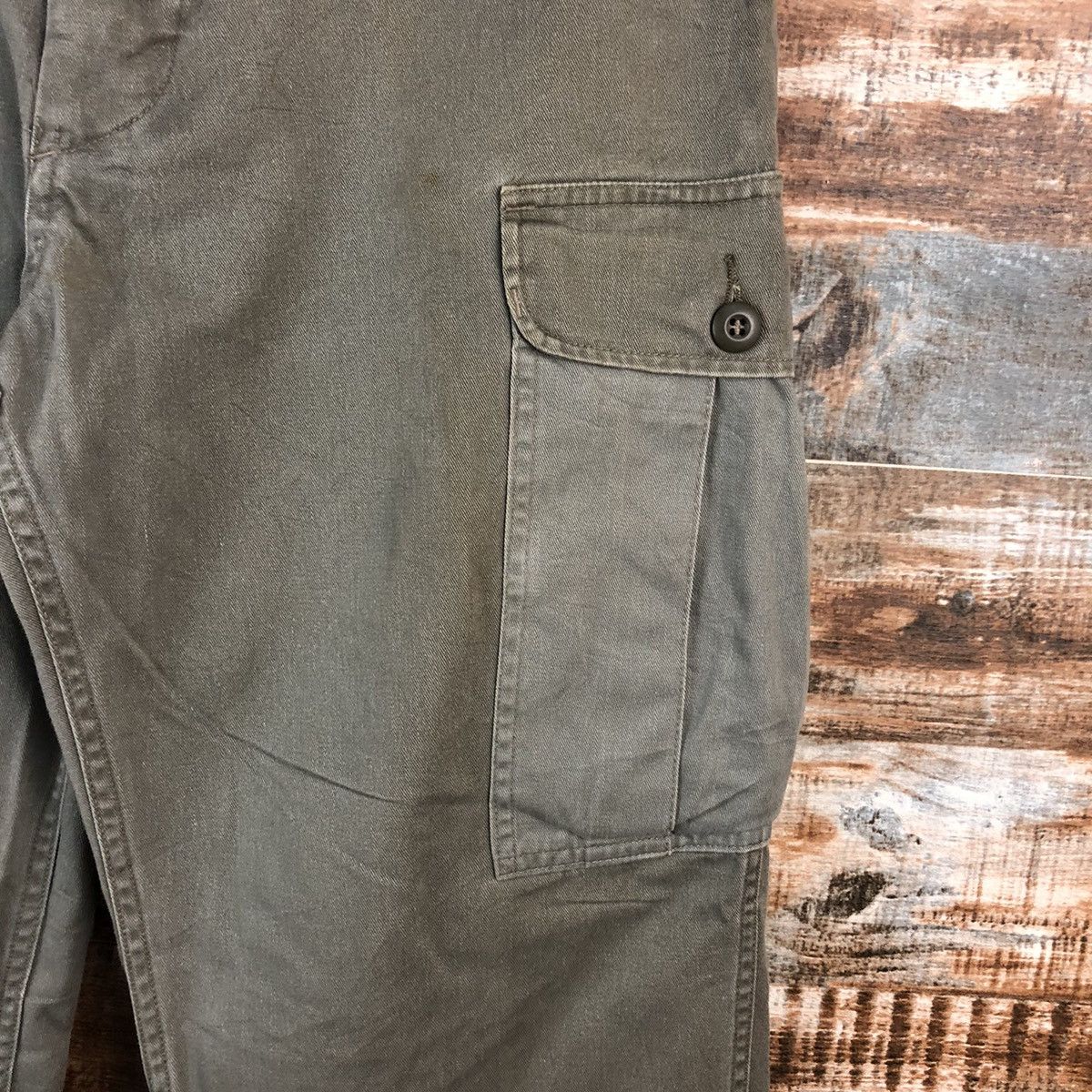 Post Overalls D Post Oalls Green Cargo Multipocket Pants #A2560 Size US 34 / EU 50 - 10 Thumbnail