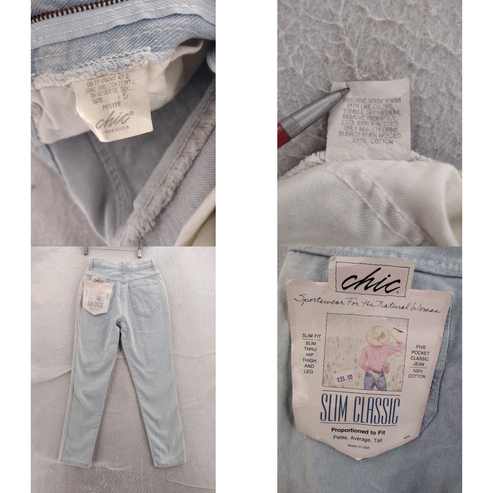 Vintage VINTAGE CHIC NWD MOM Jeans Womens 5 Petite High Waist Blue 80s Vintage Denim 5-Pocket Mens Womens Girls Boys Size 27" / US 4 / IT 40 - 8 Thumbnail