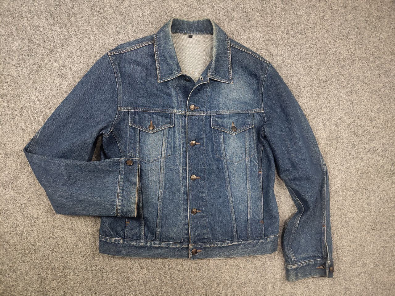 Roberto Cavalli Vintage 90's Just Cavalli Roberto Faded denim trucker Jacket Size US L / EU 52-54 / 3 - 4 Thumbnail