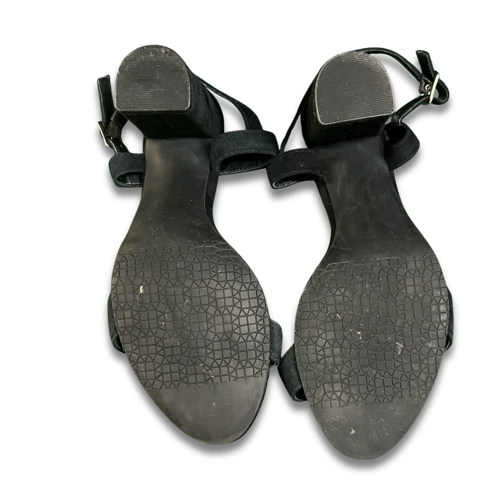 BP. BP. Womens Black Textile Heeled Block Sandal 7.5 Size US 7.5 / IT 37.5 - 3 Thumbnail