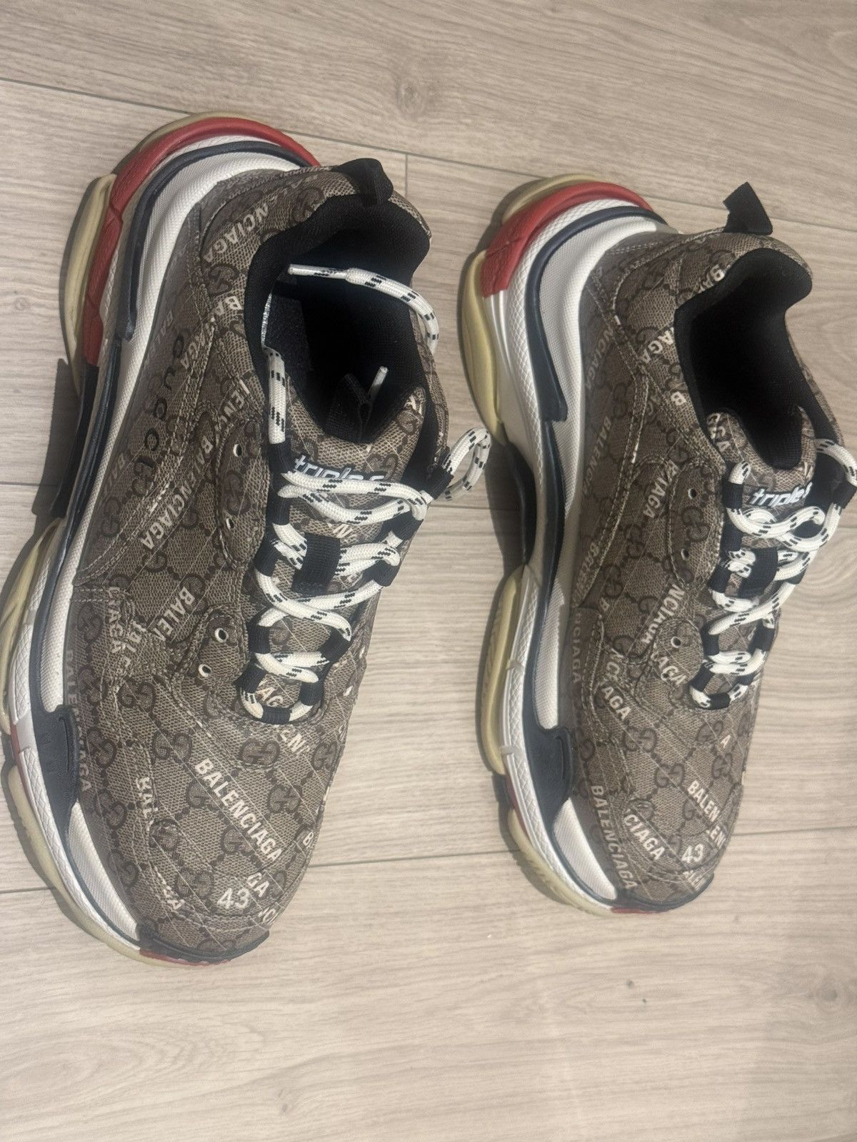Balenciaga × Gucci Gucci x Balenciaga The Hacker Project Triple S Size US 9 / EU 42 - 5 Thumbnail