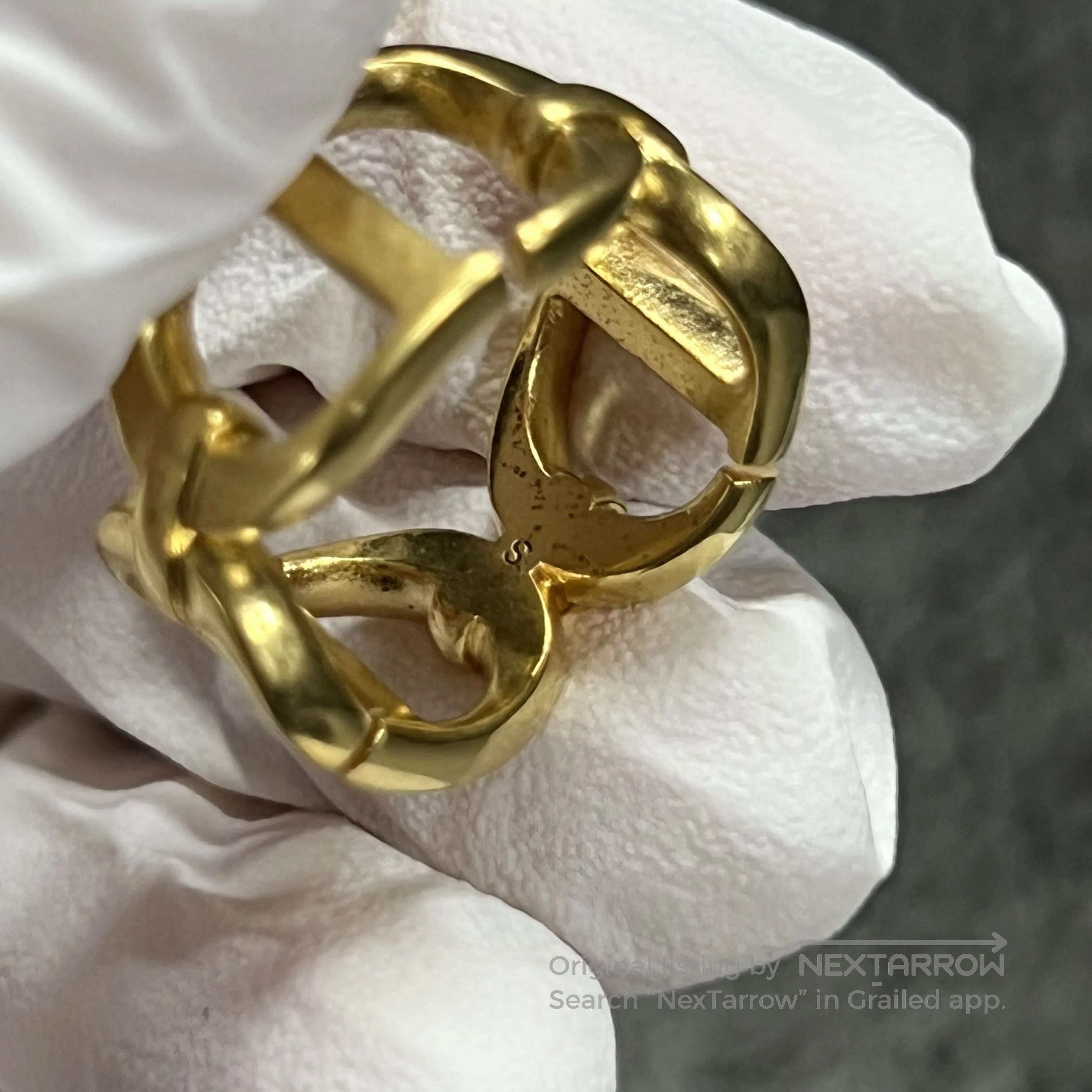 Dior Dior size s CD logo: A stylish, minimalist metal ring| Size ONE SIZE - 4 Thumbnail