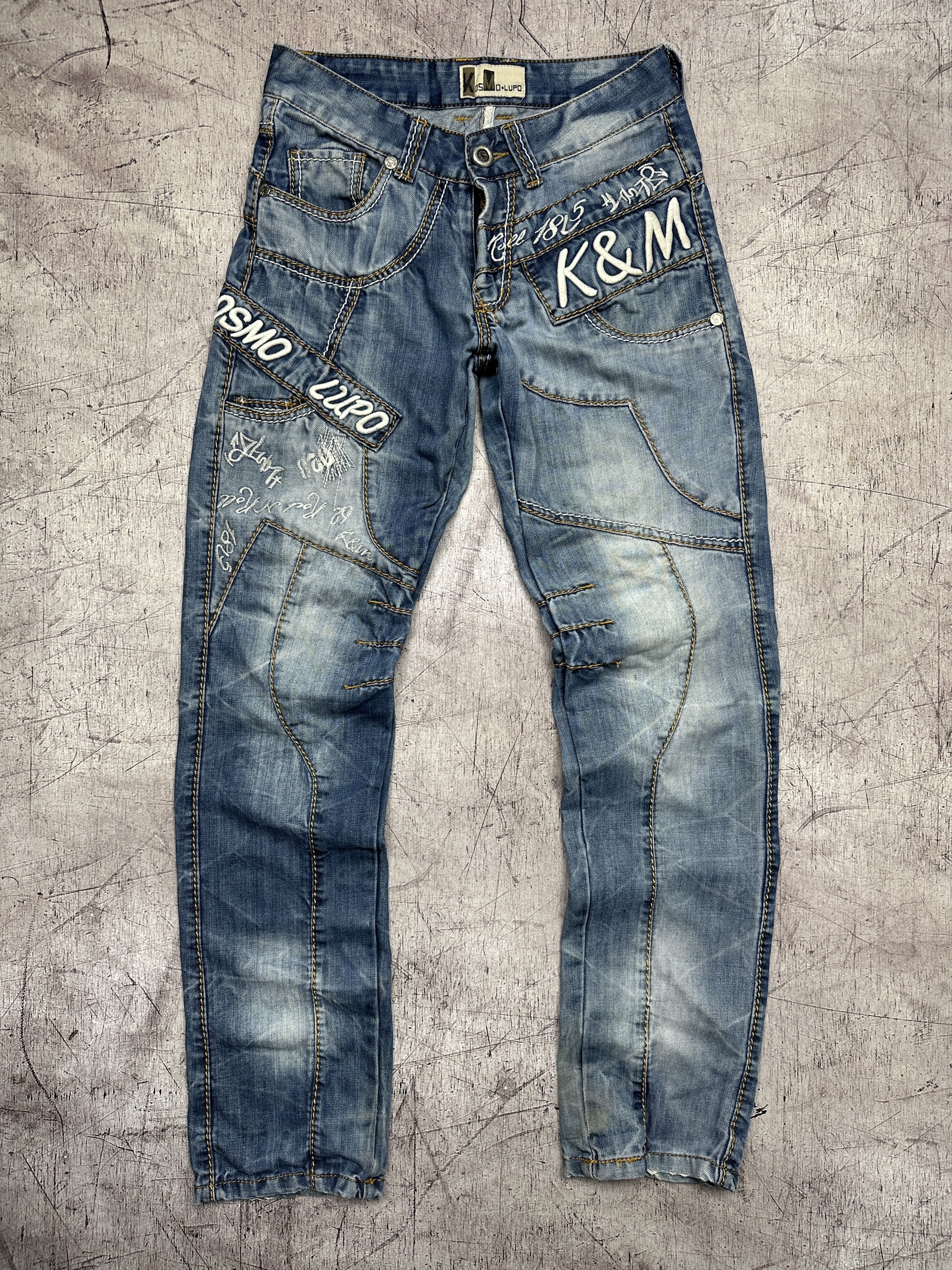 Japanese Brand × Vintage K&M Kosmo Lupo Vintage Mens Denim Pants Jeans Size US 29 - 1 Thumbnail