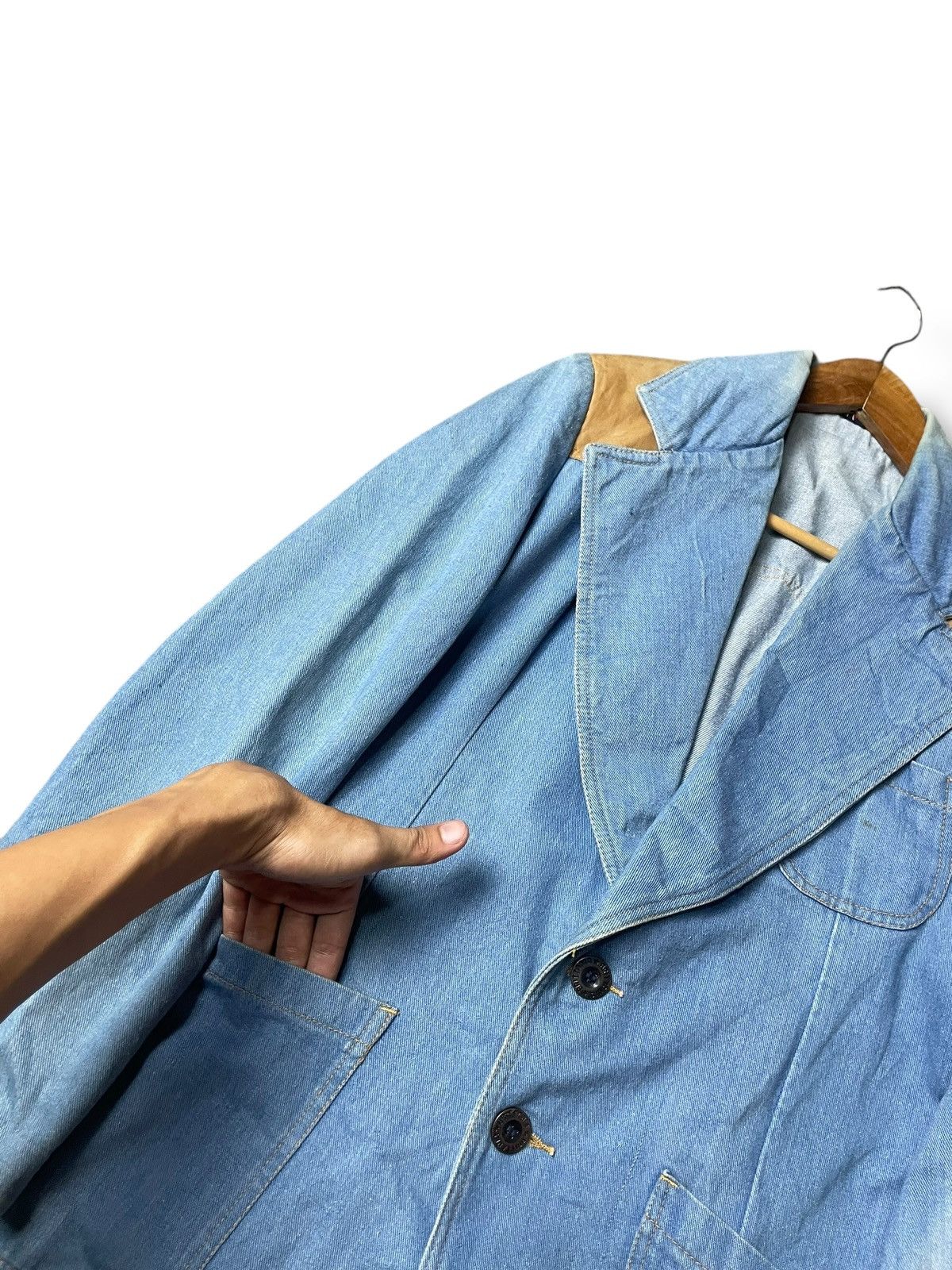 Japanese Brand × Vintage Vintage BRITTANIA Denim Jacket Coat (104) Size US M / EU 48-50 / 2 - 5 Thumbnail