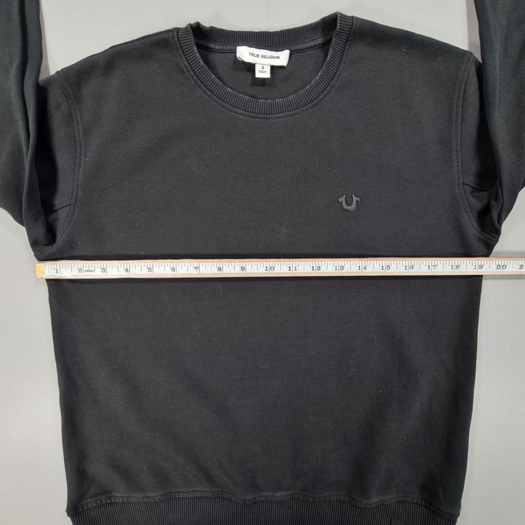 True Religion True Religion Sweatshirt Womens Black Small Long Sleeve Pullover Crew Neck Logo Fleece Cotton Poly 80/20 Size S / US 4 / IT 40 - 6 Thumbnail
