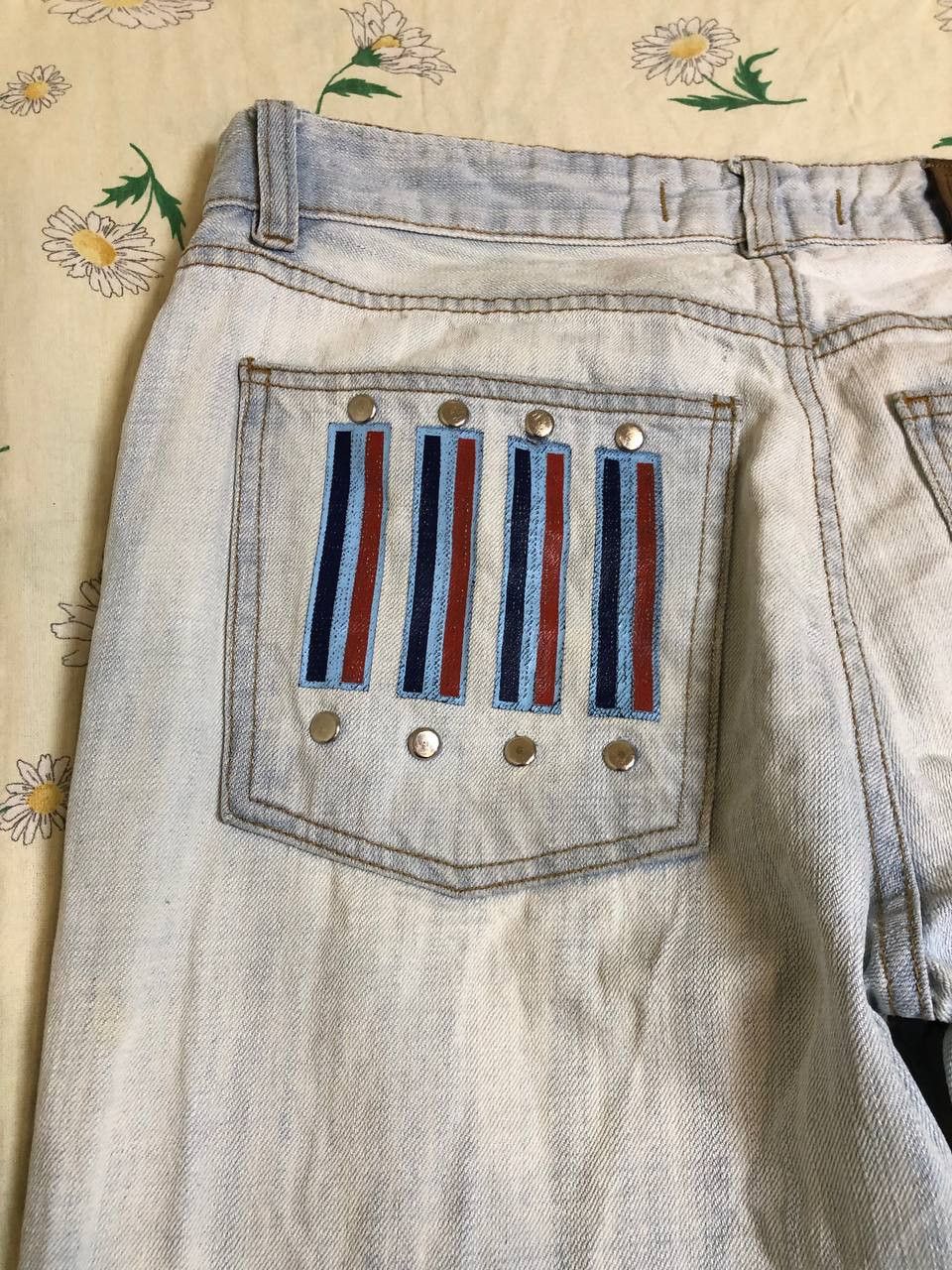 Mustang Vintage 70s Mustang Denim Jeans: High Waisted Distressed Size US 32 / EU 48 - 19 Thumbnail