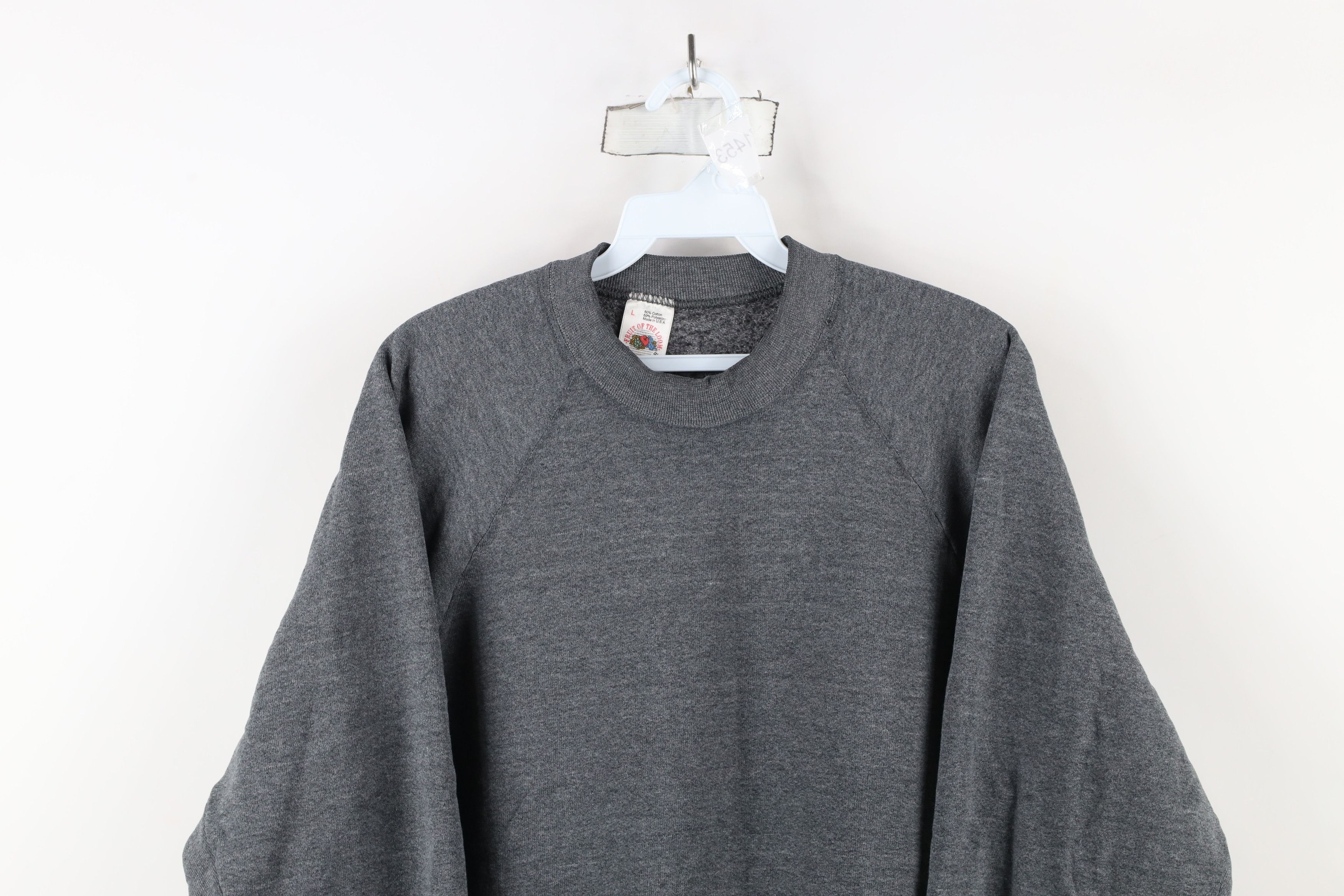 Vintage Vintage 80s 90s Streetwear Blank Crewneck Sweatshirt USA Size US L / EU 52-54 / 3 - 2 Thumbnail