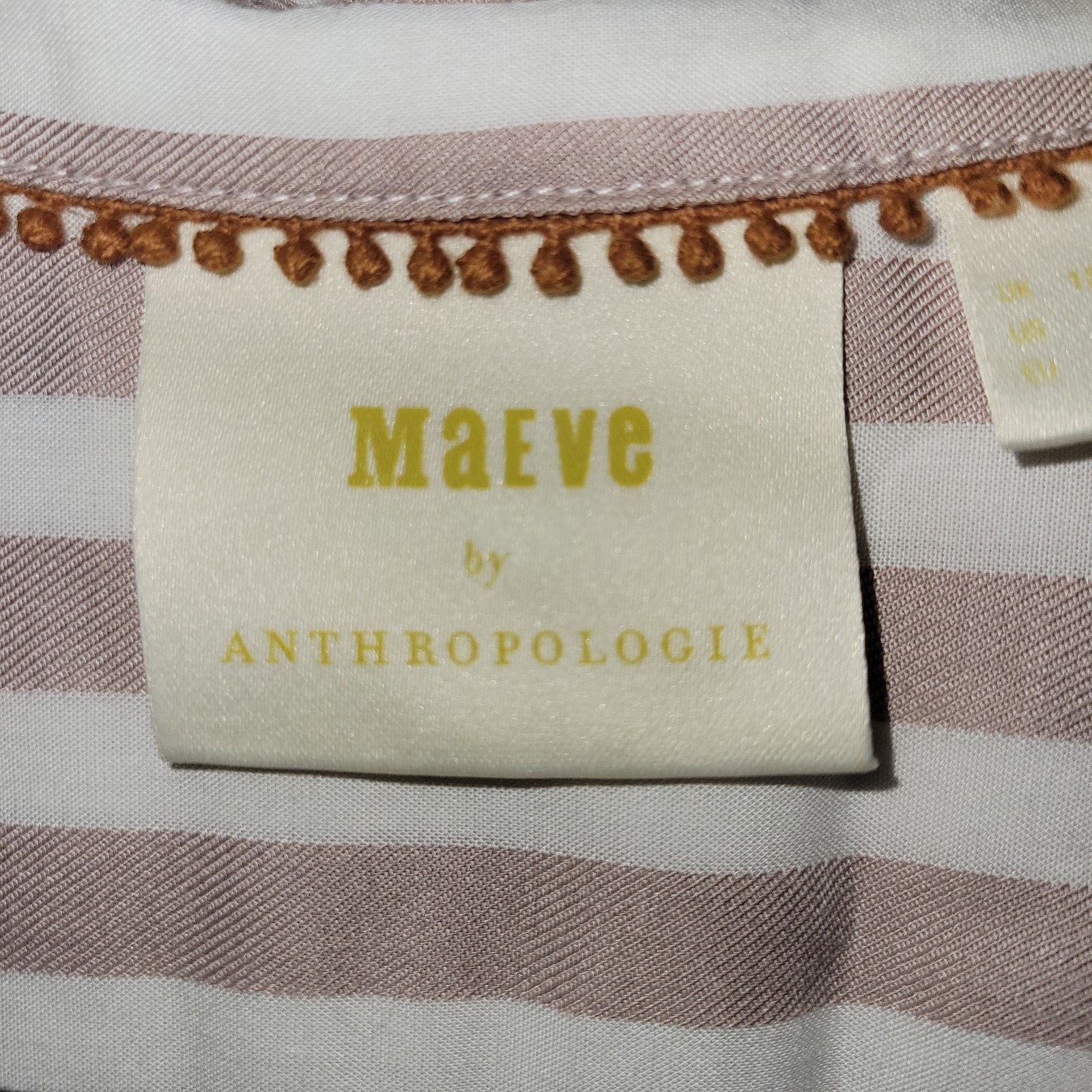 Anthropologie Maeve Anthropologie Striped Wrap Front Surplice Blouse SZ 8 Size M / US 6-8 / IT 42-44 - 5 Thumbnail
