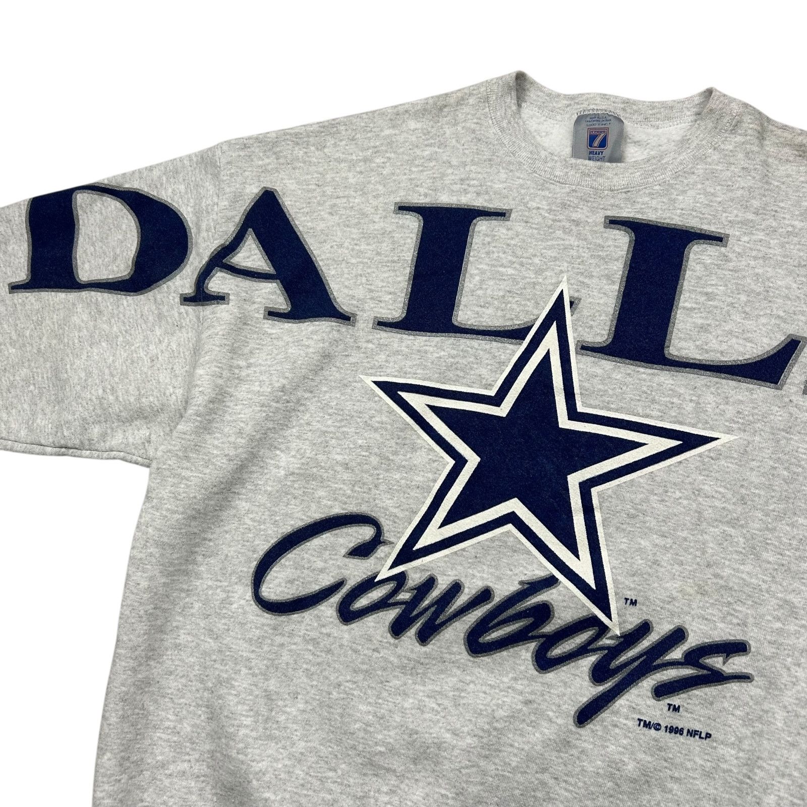 NFL VTG 90s DALLAS COWBOYS 1996 LOGO 7 SWEATSHIRT SPELL OUT Size US XL / EU 56 / 4 - 2 Thumbnail