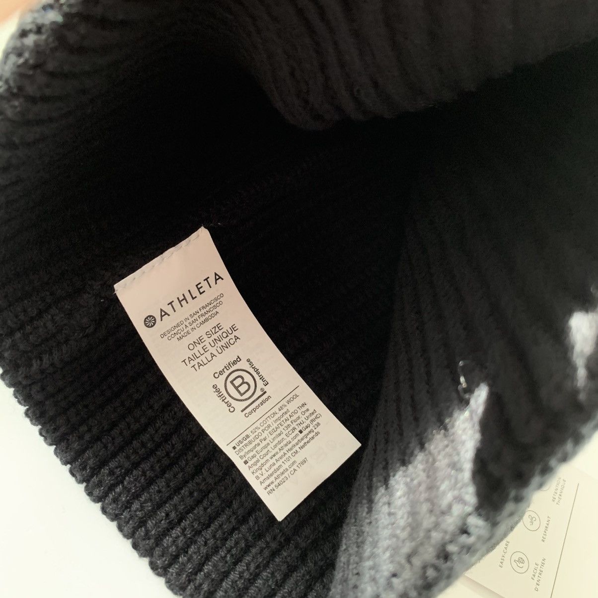 Athleta Athleta wool cotton thick knit beanie all black Size ONE SIZE - 9 Thumbnail
