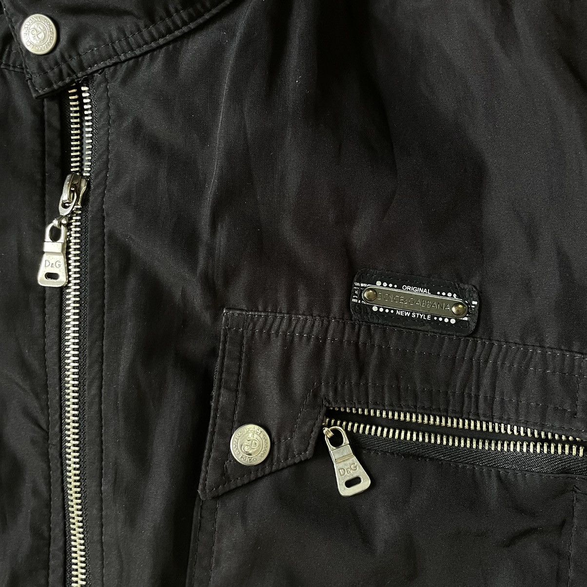 Vintage Vintage Dolce Gabbana 90s black jacket bomber chrome gaultie Size US M / EU 48-50 / 2 - 2 Thumbnail