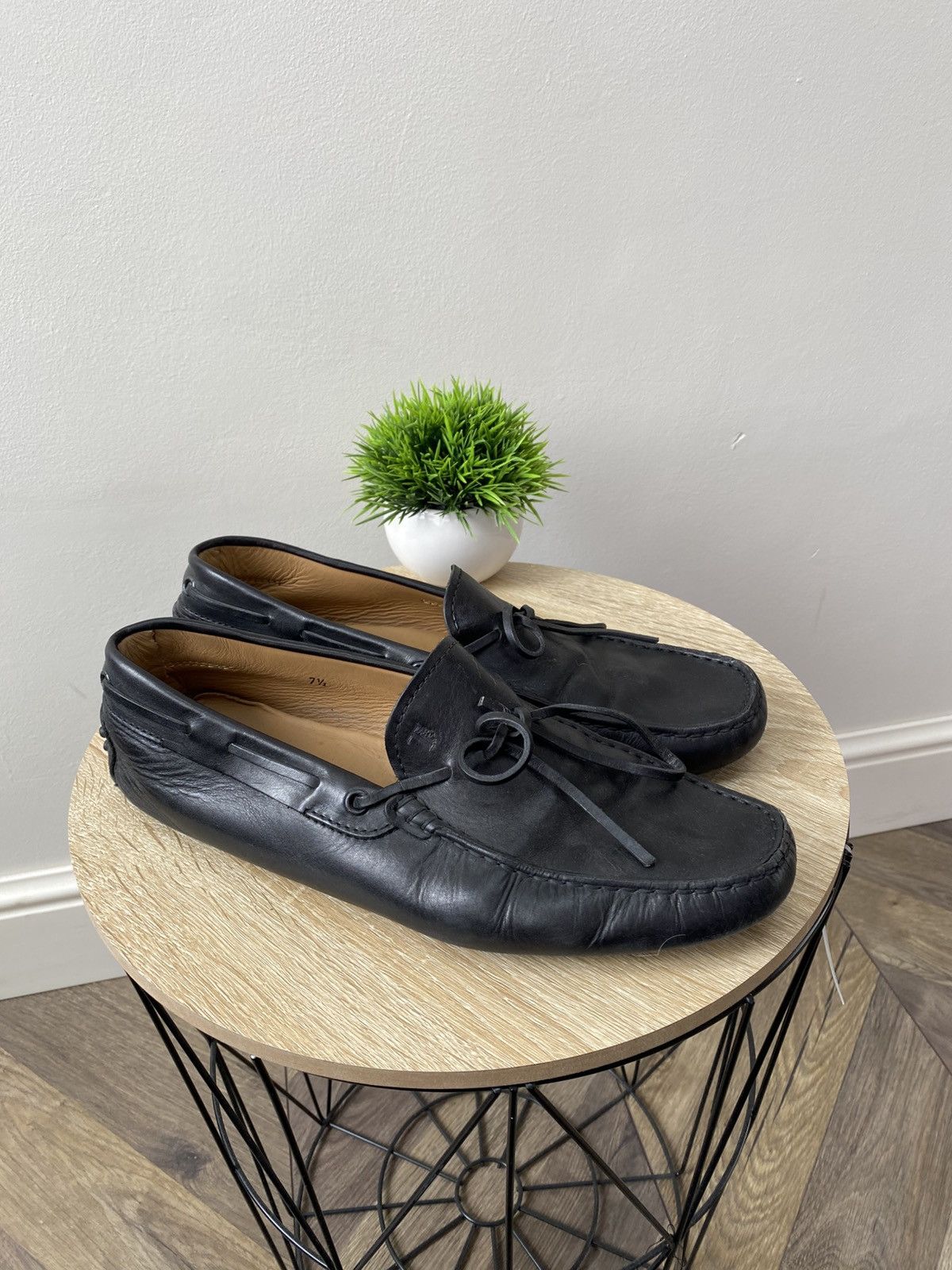 Tod's Vintage Tod's Mens Black Textured Leather Loafers Size US 9 / EU 42 - 3 Thumbnail