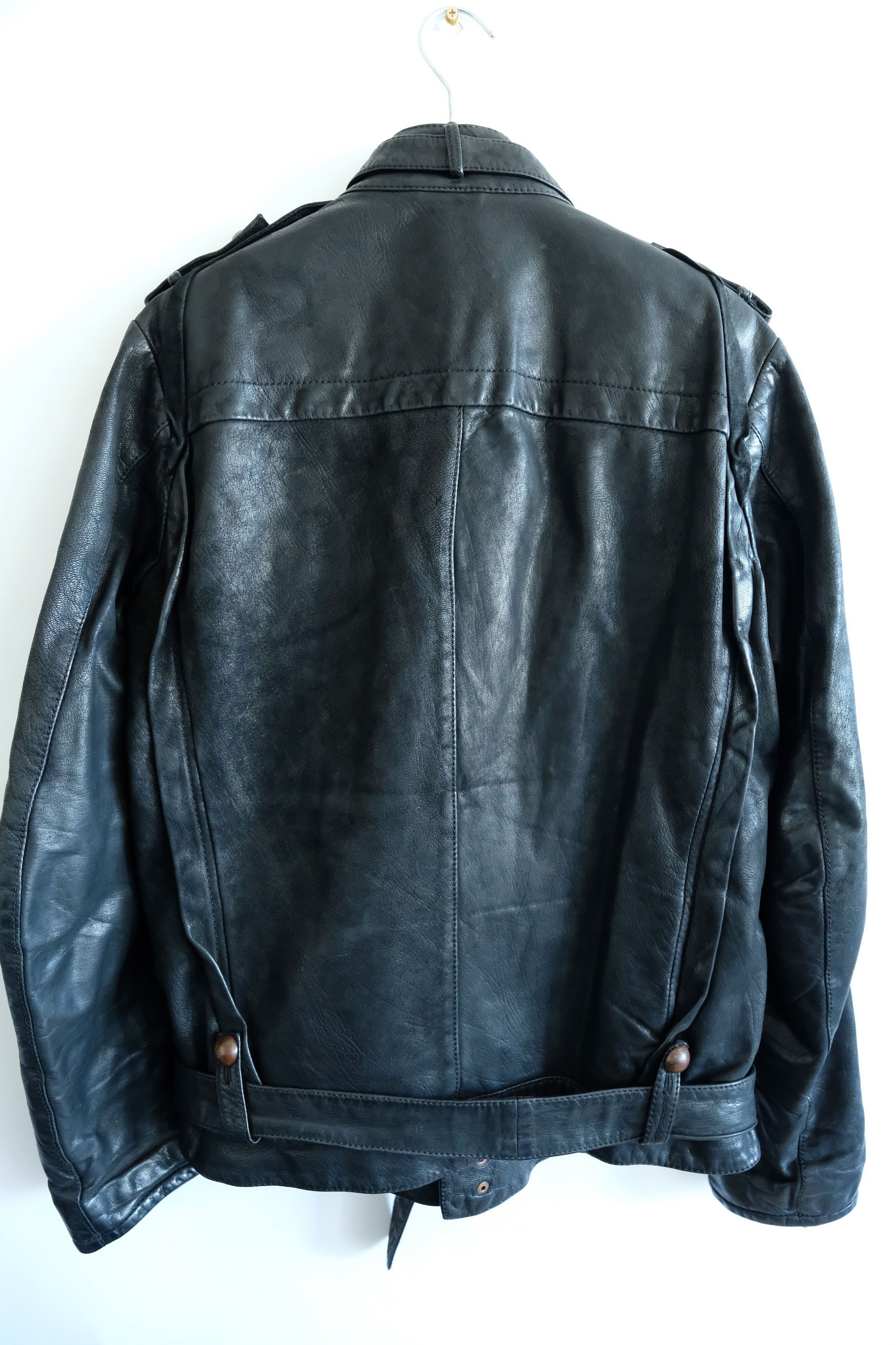 Yohji Yamamoto Yohji Yamamoto Leather Jacket Cafe Racer Biker Y's 5 XL Size US XL / EU 56 / 4 - 8 Thumbnail