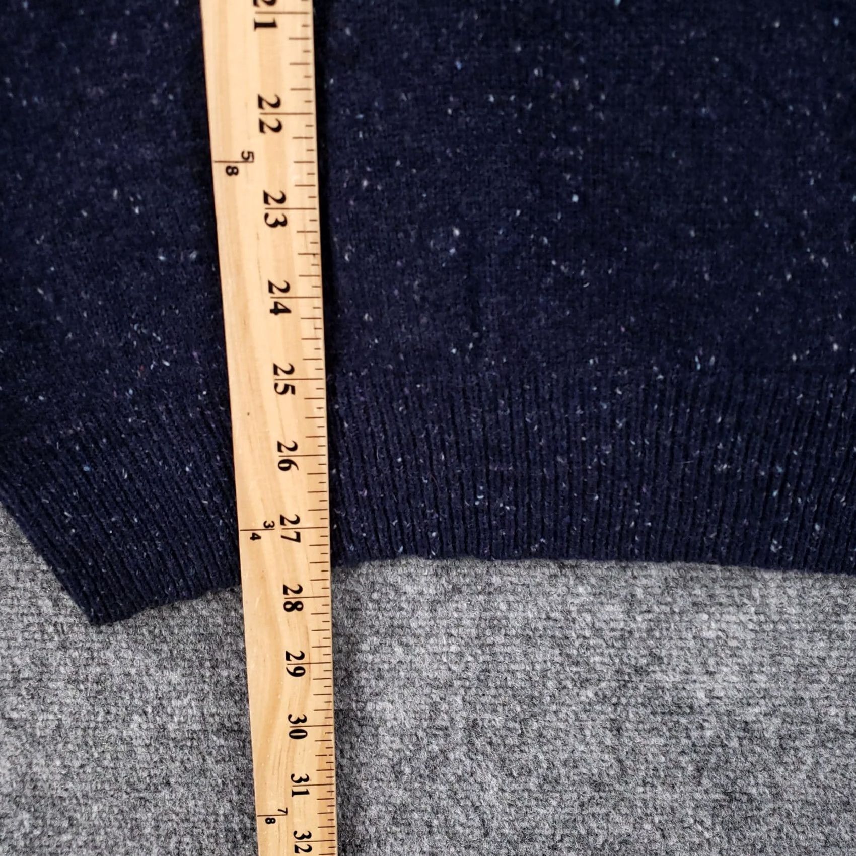 Jos. A. Bank Jos. A. Bank Sweater Mens Large Blue Lambswool 1/4 Zip Mock Neck Pullover Knit Size US L / EU 52-54 / 3 - 4 Thumbnail