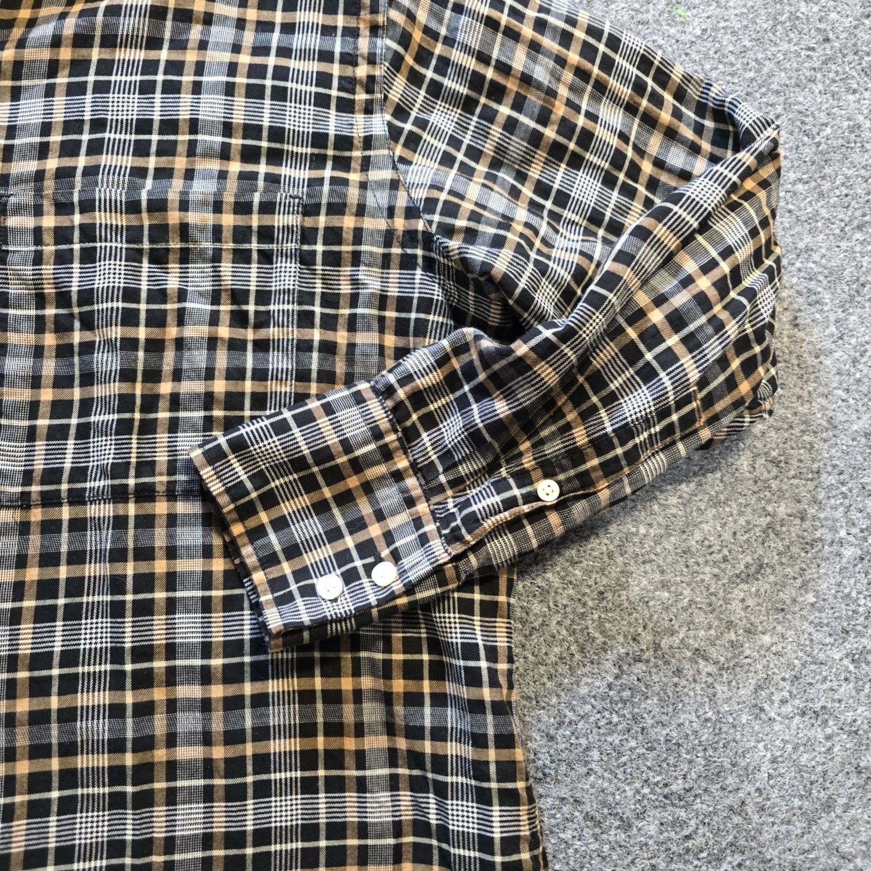 Everlane Everlane Top Women Size 4 Brown Black Plaid Button-Up Boxy Oversized Casual Shirt Size S / US 4 / IT 40 - 4 Thumbnail