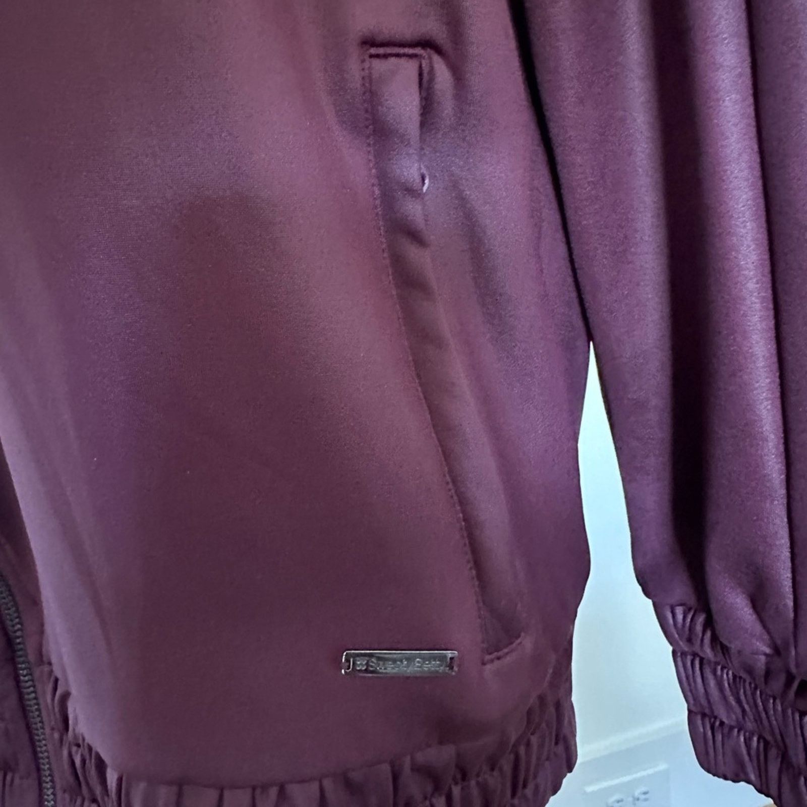 Sweaty Betty Like new! sweaty Betty Burgundy track jacket full zip - M Size M / US 6-8 / IT 42-44 - 8 Thumbnail