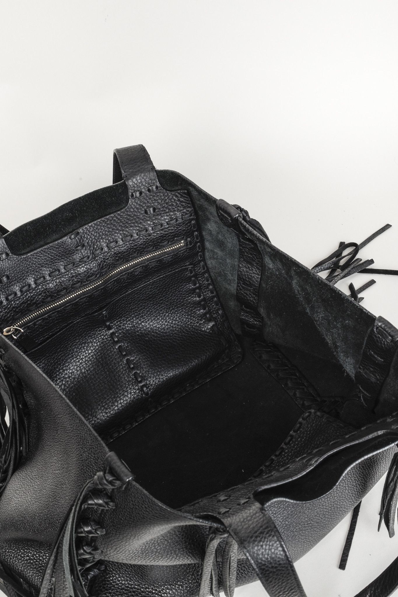 Valentino Valentino Garavani C-Rockee Fringe Tote Bag Black Size ONE SIZE - 12 Thumbnail