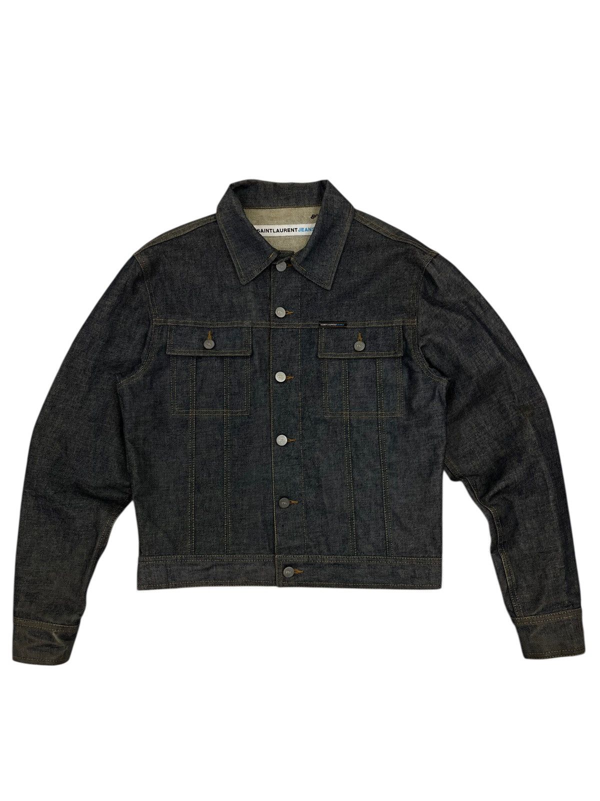 Yves Saint Laurent Saintlaurent jacket jeans YSL button Size US M / EU 48-50 / 2 - 1 Thumbnail