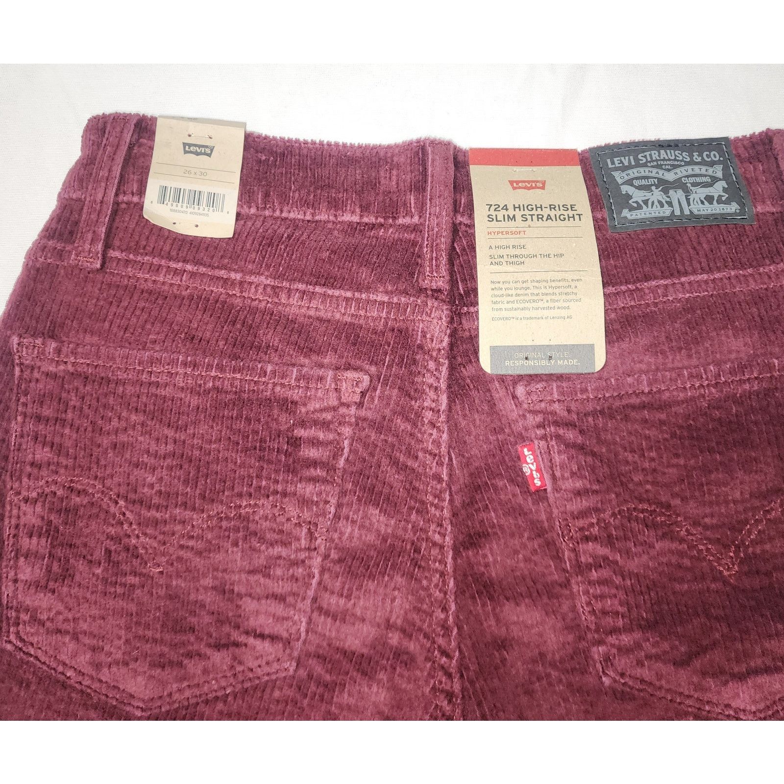 Levi's Levi's 724 high rise slim straight pants 26x30 woman's Size 26" / US 2 / IT 38 - 9 Thumbnail