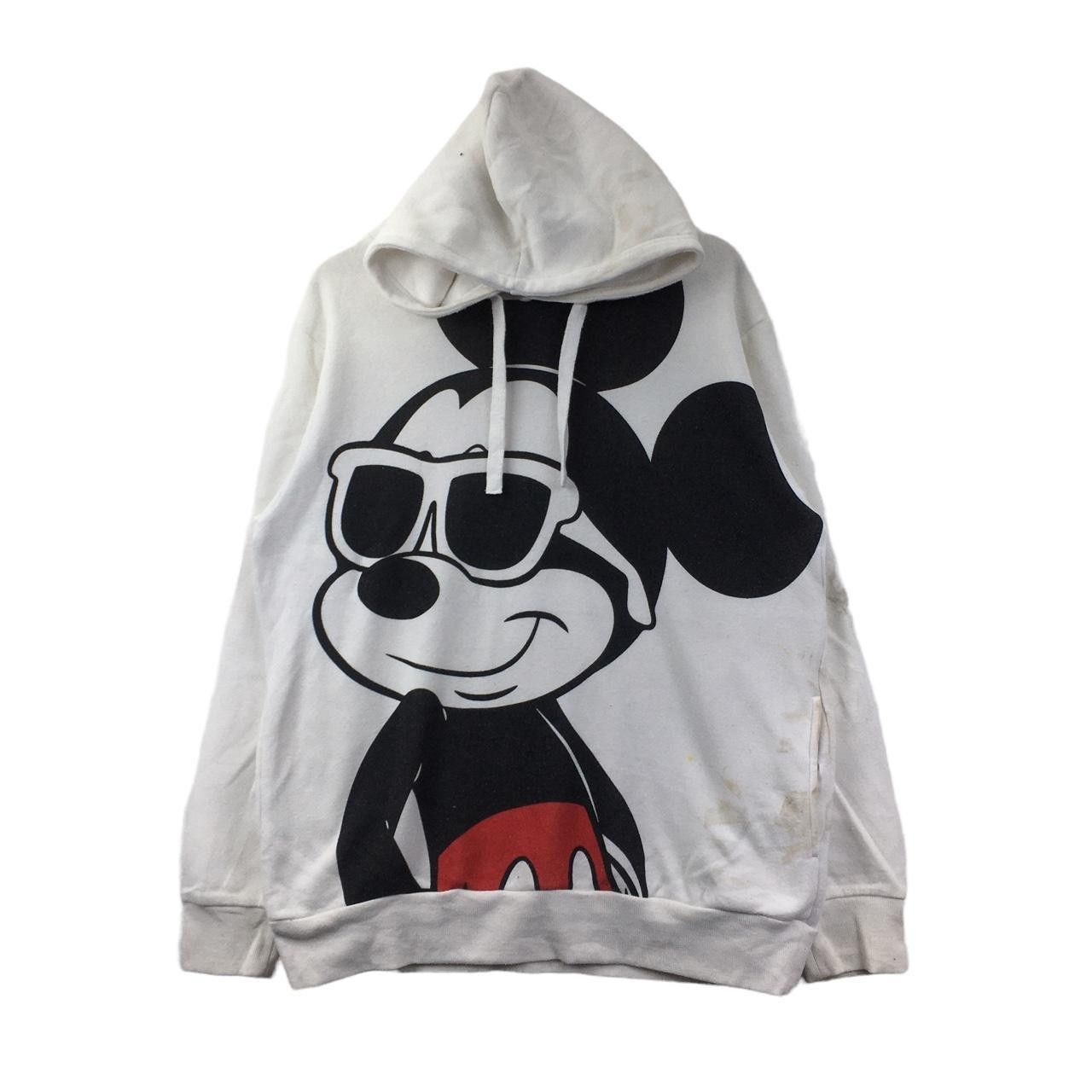 Disney Vtg DISNEY MICKEY MOUSE Big Print Cartoon Hoodie Pullover Size L / US 10 / IT 46 - 1 Thumbnail