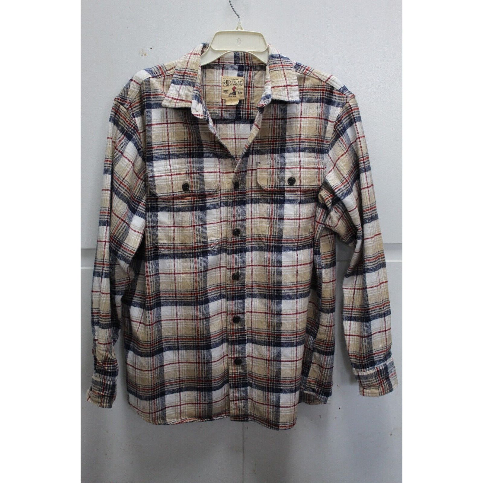 Redhead Red Head Long Sleeve Flannel Shirt L 100% Cotton Brown/Red Size US L / EU 52-54 / 3 - 1 Thumbnail