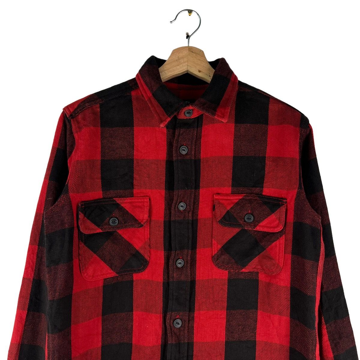 Flannel 🔥VINTAGE FLANNEL WOOL JACKET PUNK DESIGN ALCARZA JAPAN Size US M / EU 48-50 / 2 - 2 Thumbnail