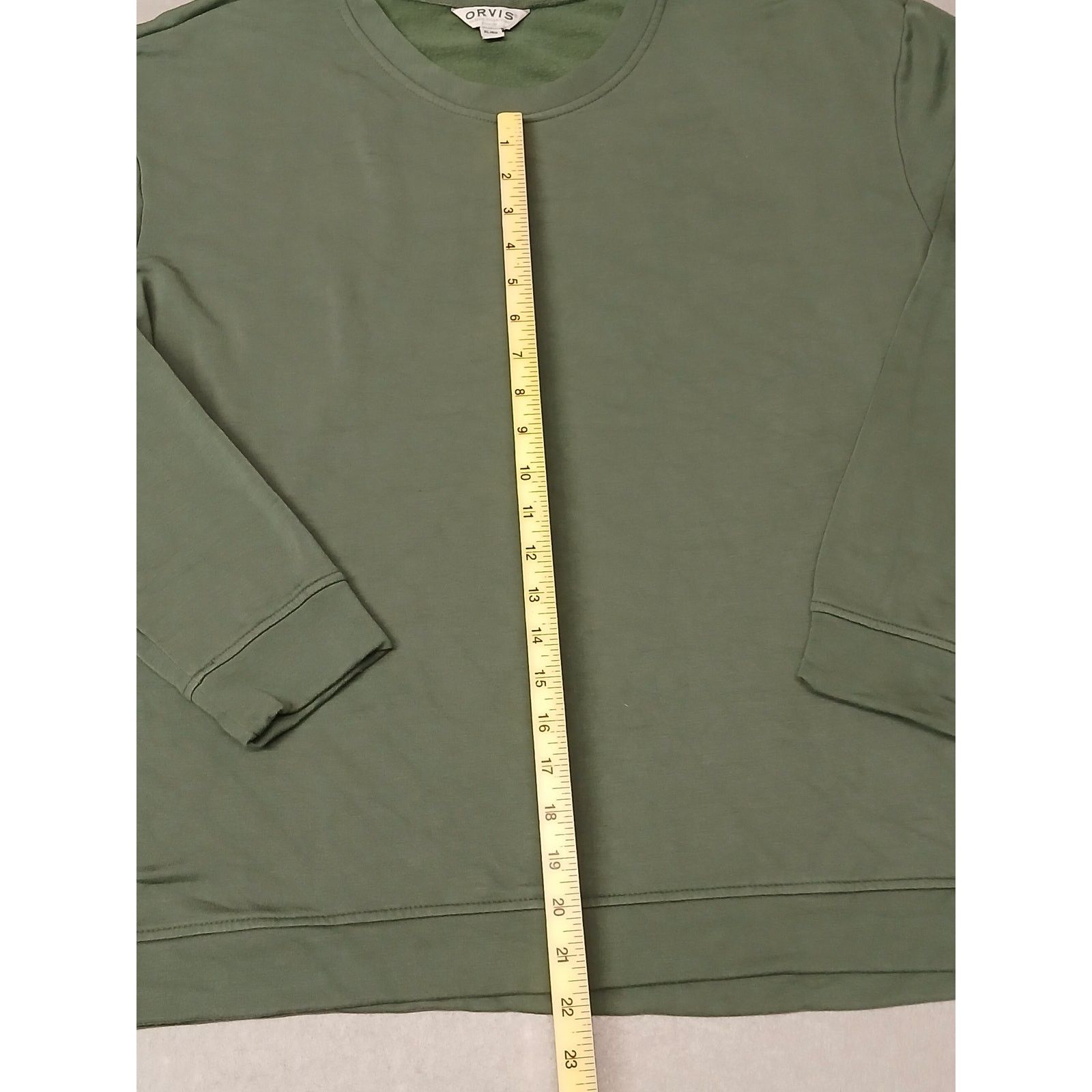 Orvis Orvis (XL) Men's Olive Green Crewneck Pullover Sweatshirt Size US XL / EU 56 / 4 - 2 Thumbnail