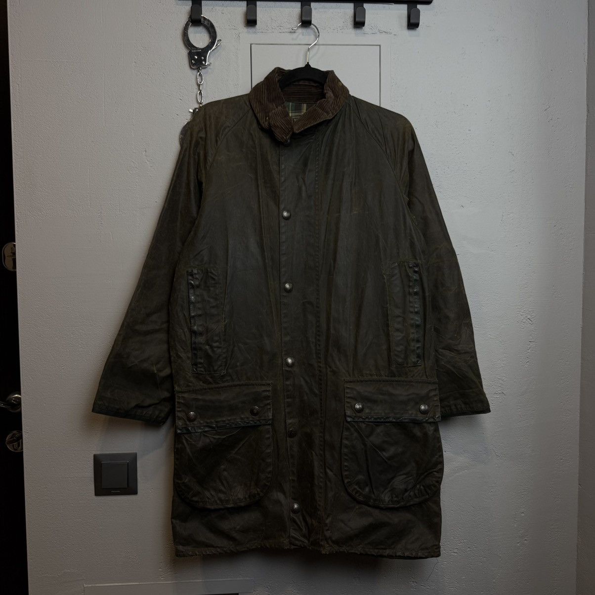 Barbour Vintage Barbour Mark Phillips Waxed Jacket Trench Coat Size US S / EU 44-46 / 1 - 2 Thumbnail