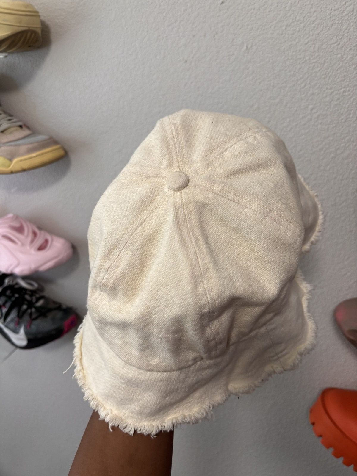Vintage Vintage Cream Bucket Hat Size ONE SIZE - 3 Thumbnail