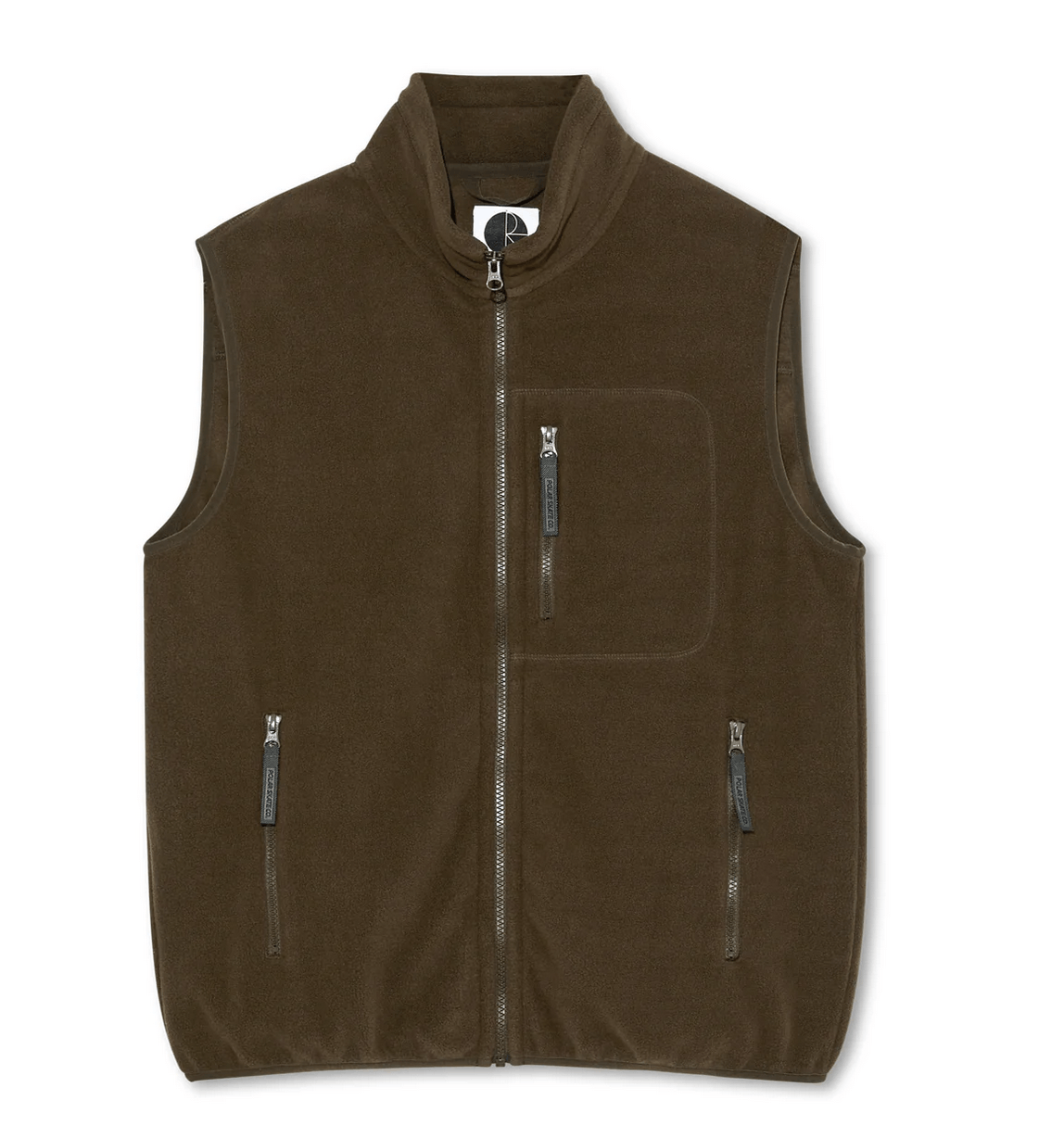 image of Polar Skate Co Polar Basic Fleece Vest - XL in Brown, Men's