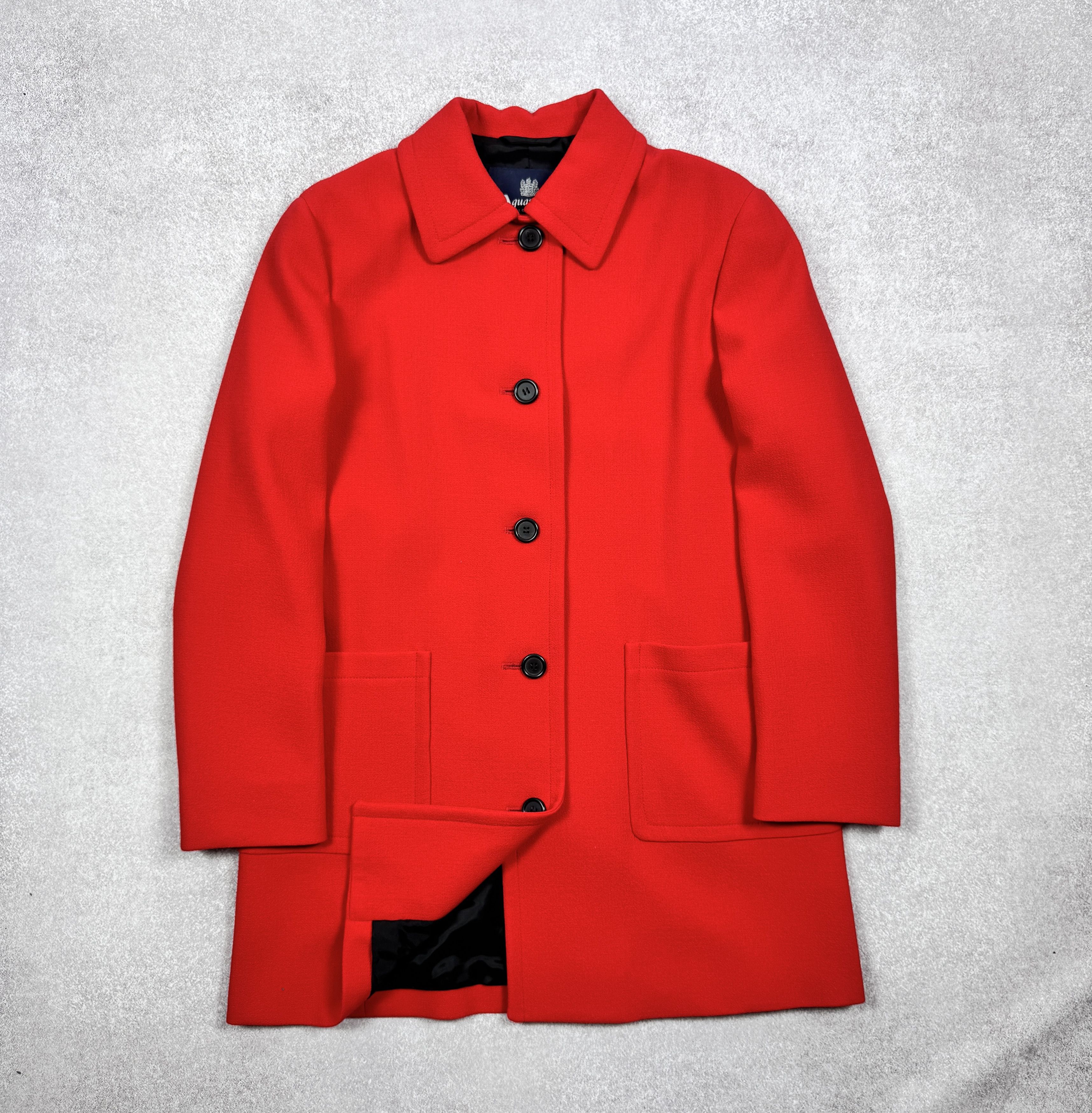 Aquascutum Aquascutum Wool Elastane Red Regular Coat Size 14 / M-L Size XL / US 12-14 / IT 48-50 - 2 Thumbnail
