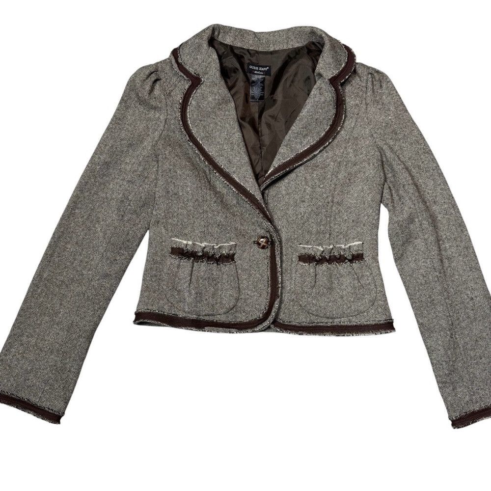 Guess Guess Jeans Tweed Wool Blend Blazer Size S Size S / US 4 / IT 40 - 9 Thumbnail
