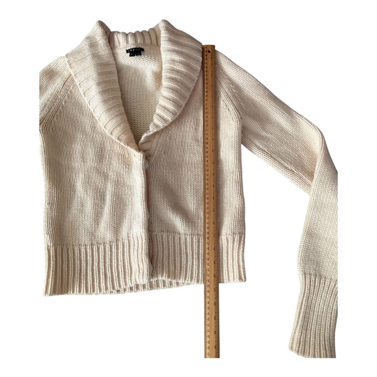 Theory Theory Sweater Women Cream Large Wool Cashmere Size L / US 10 / IT 46 - 2 Thumbnail