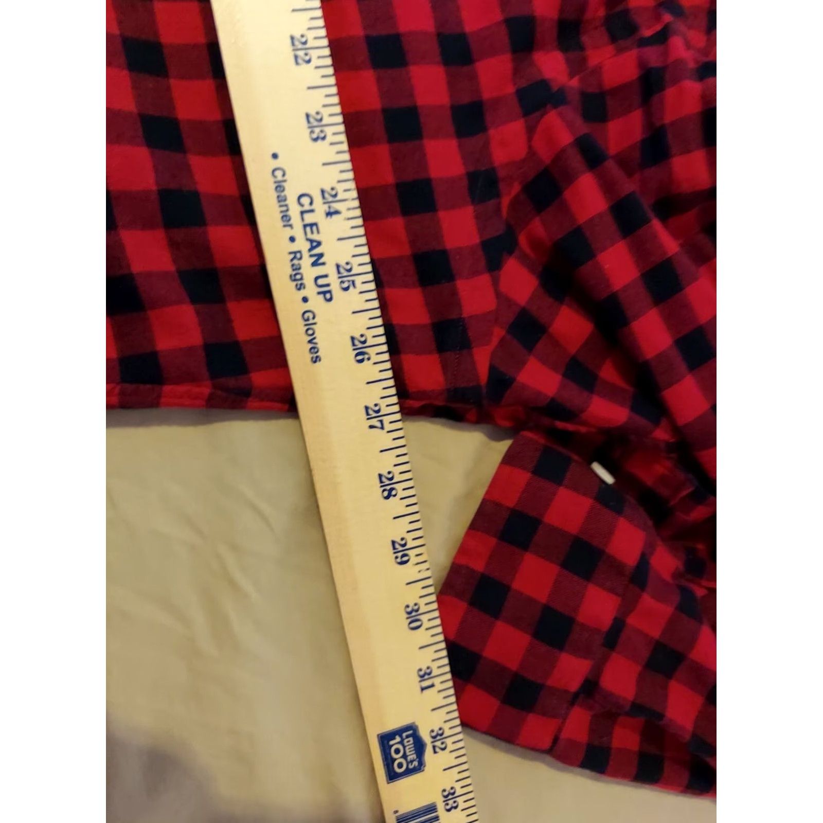 Polo Ralph Lauren Polo Ralph Lauren Dress Shirt XL Red Cotton Button Plaid Mens XL Shirt Size 46R - 4 Thumbnail
