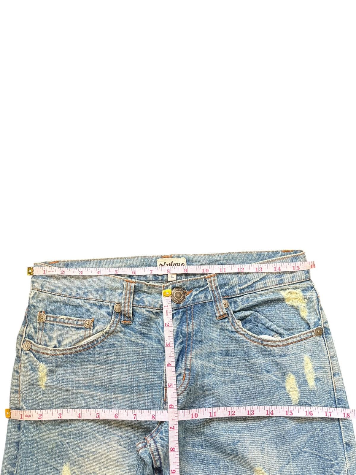 If Six Was Nine Vintage Nylaus Painted Splattered Distress Flare Jeans Size US 31 - 6 Thumbnail