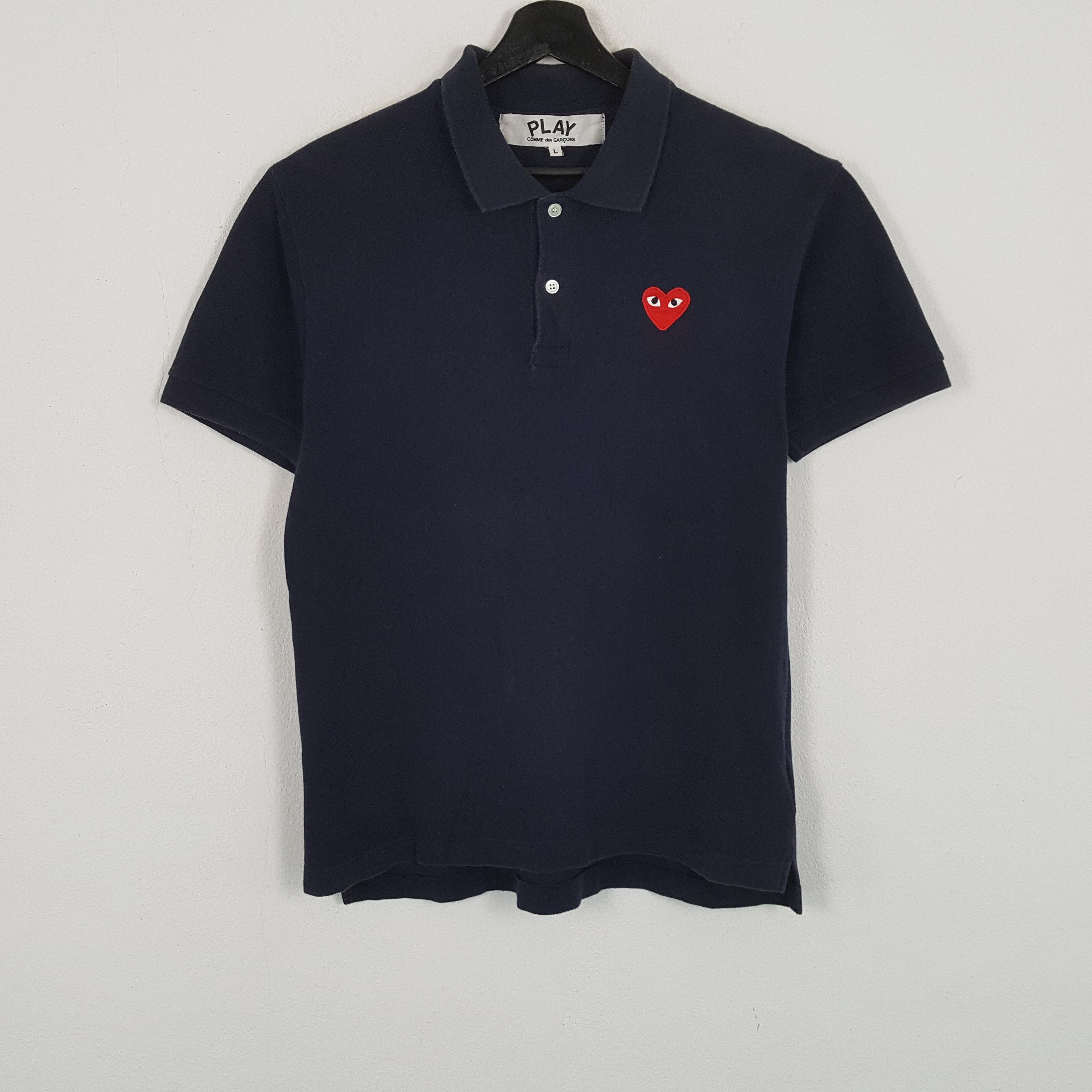 Comme des Garcons PLAY × Japanese Brand × Vintage COMME DES GARCONS PLAY Small Logo Design Polos Size US L / EU 52-54 / 3 - 1 Thumbnail