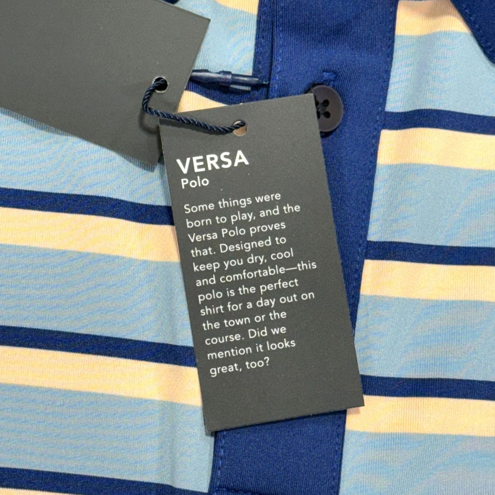 Mizzen+Main Mizzen+Main Polo Shirt Mens XL Blue Striped Versa Golf Performance NWT Size US XL / EU 56 / 4 - 6 Thumbnail