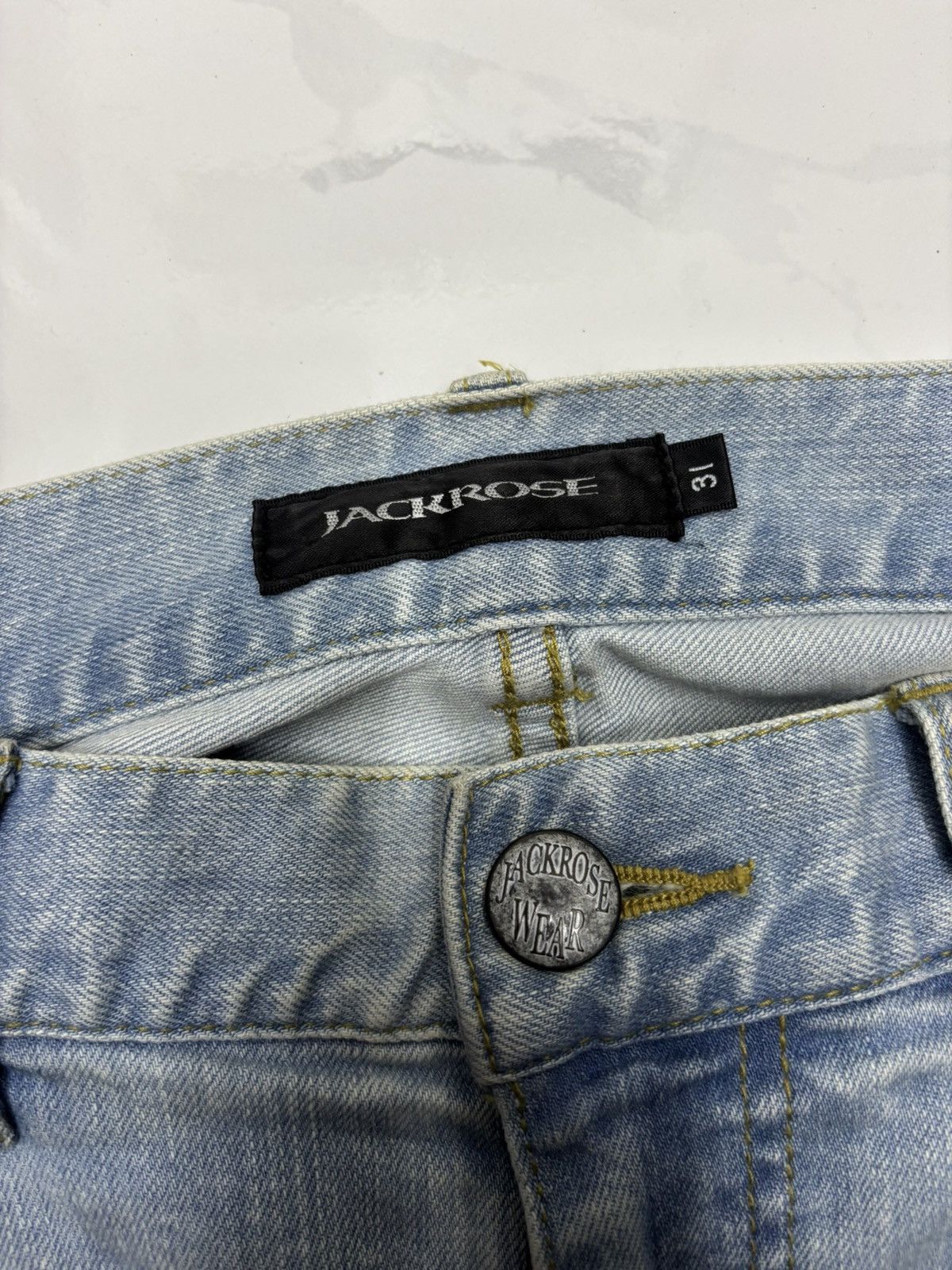 JACKROSE Jack Rose Clawmark Distressed Skinny Jeans Size US 31 - 9 Thumbnail