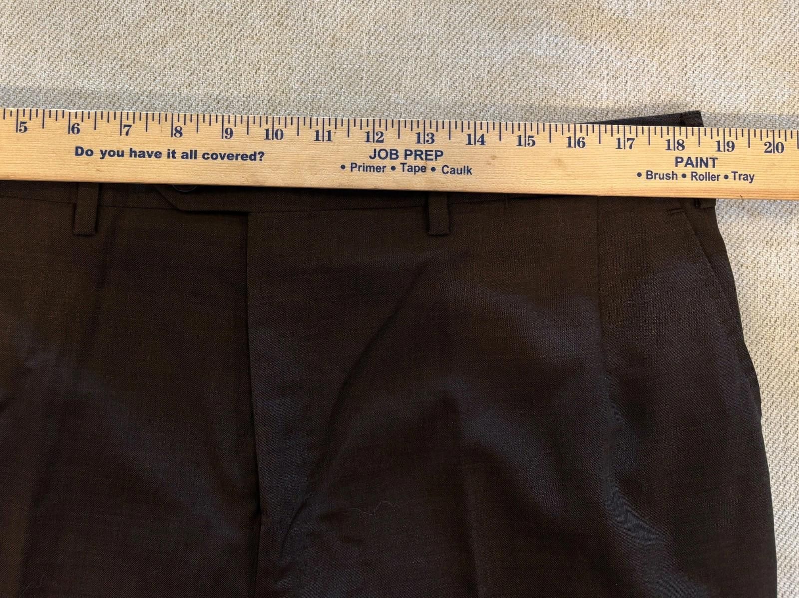 Brioni Brioni Sigma Trousers 35x30 Brown 100% Superfine Wool Italy Size US 35 - 8 Thumbnail