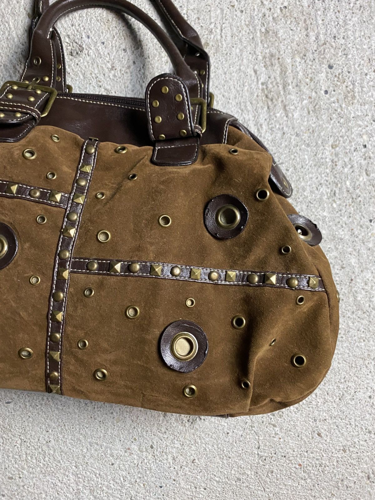Vintage Vintage suede handbag shoulder bag y2k archive avant garde Size ONE SIZE - 7 Thumbnail
