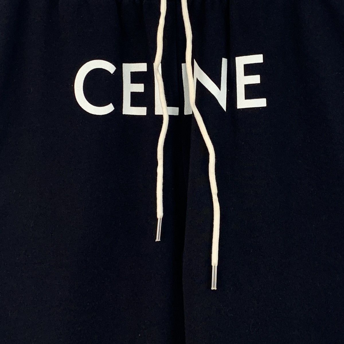 Celine Celine Black Logo Letter Printed Casual Sweatpants K26WX Size US 34 / EU 50 - 4 Thumbnail