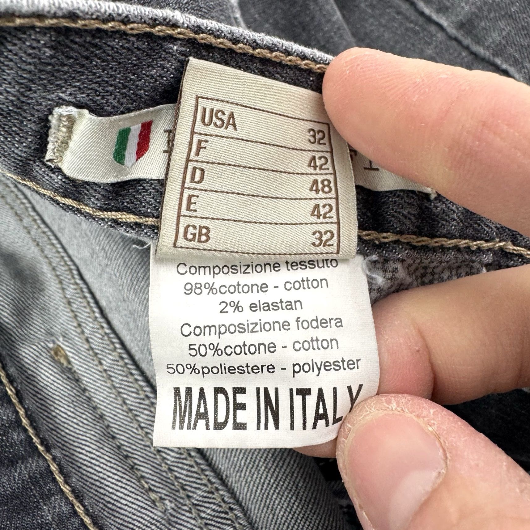 Vintage EREDI PISANO Jeans Men Regular 48 Black 31in Inseam Zip Closure Tapered Designer Made in Italy 1990s or 2000s Fashionable Menswear Size US 32 / EU 48 - 7 Thumbnail