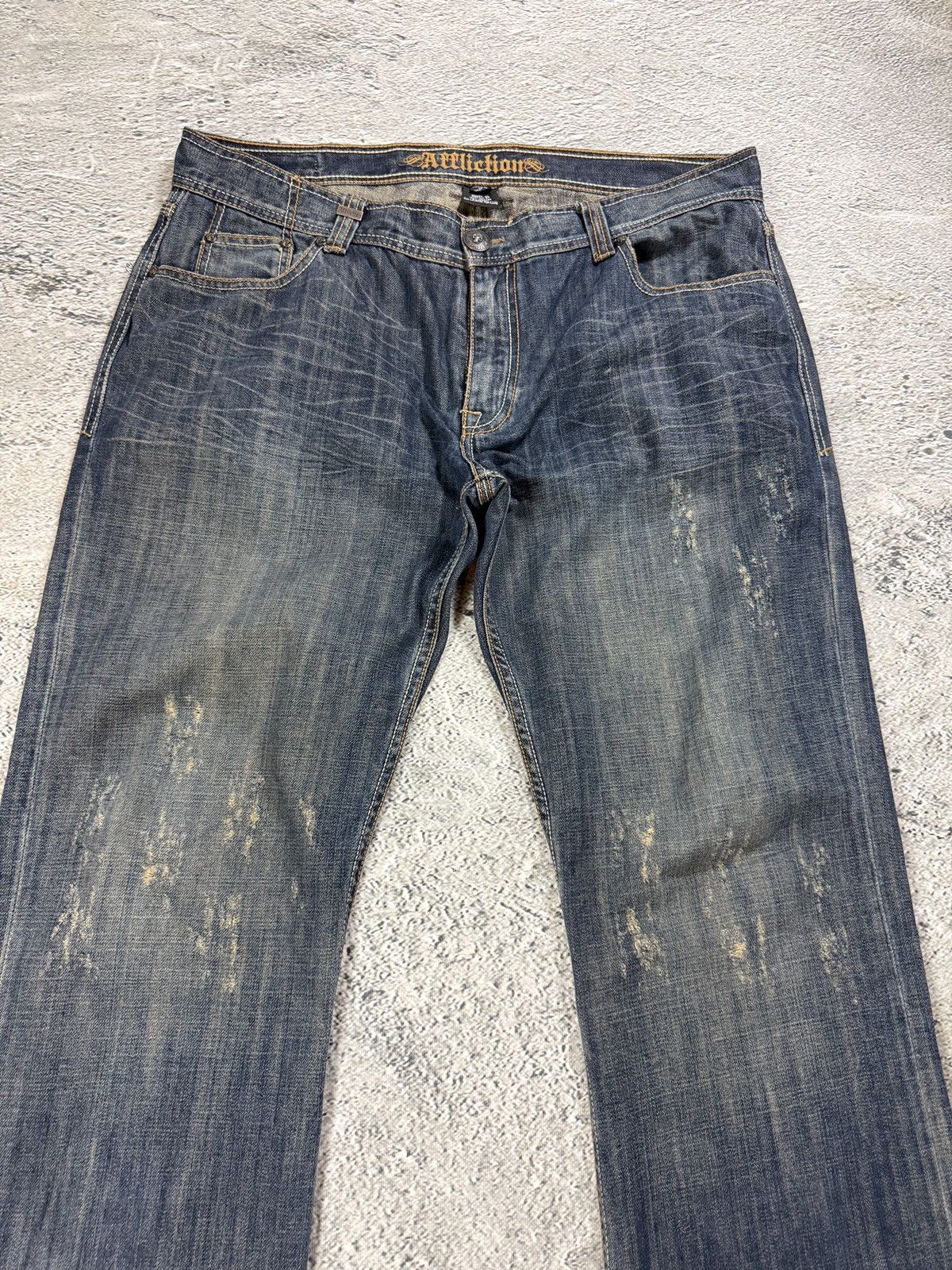 Affliction Affliction Jeans Y2K denim pants big logo cross Size US 40 / EU 56 - 7 Thumbnail
