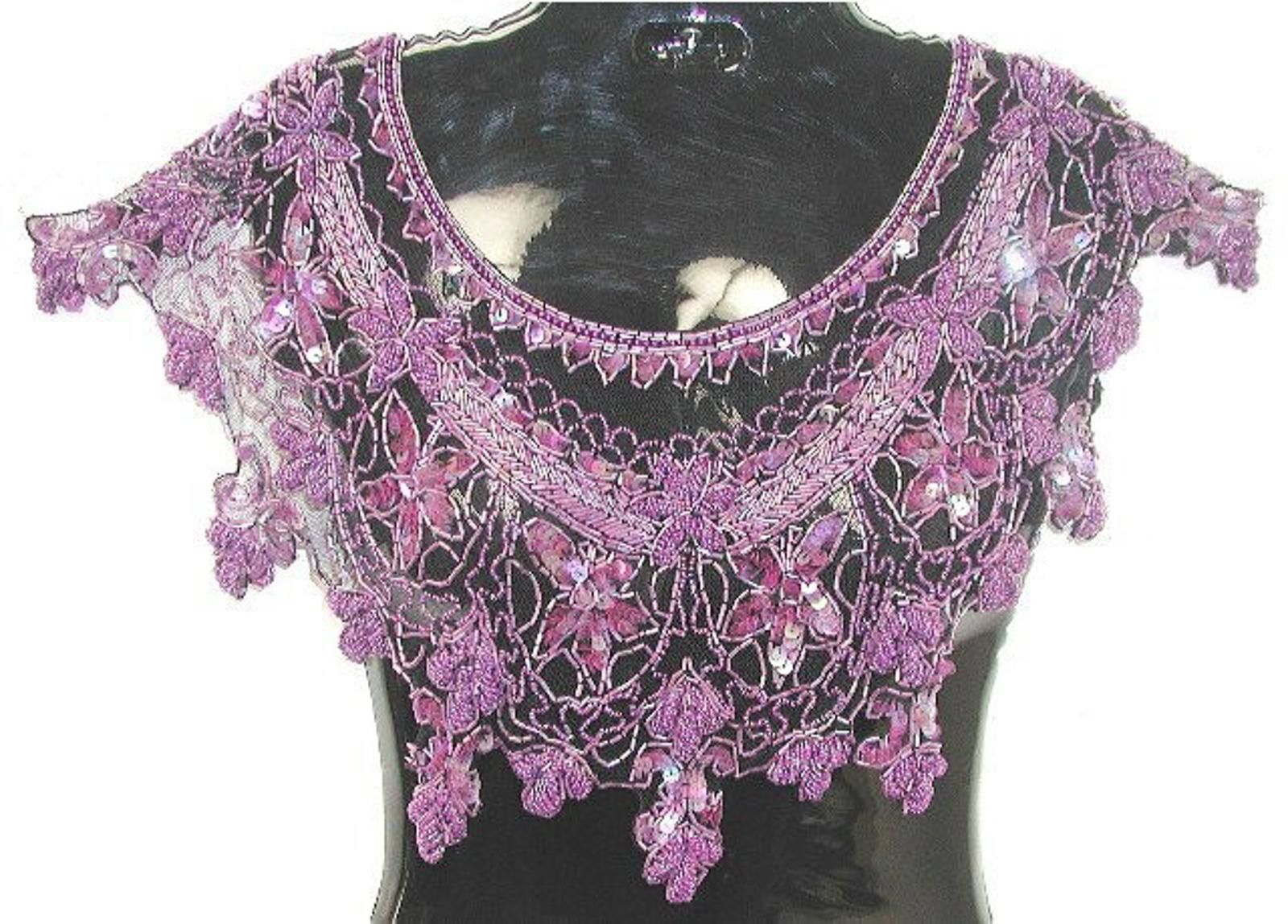 Designer Sequin Shawl/Wrap Purple Size ONE SIZE - 1 Preview