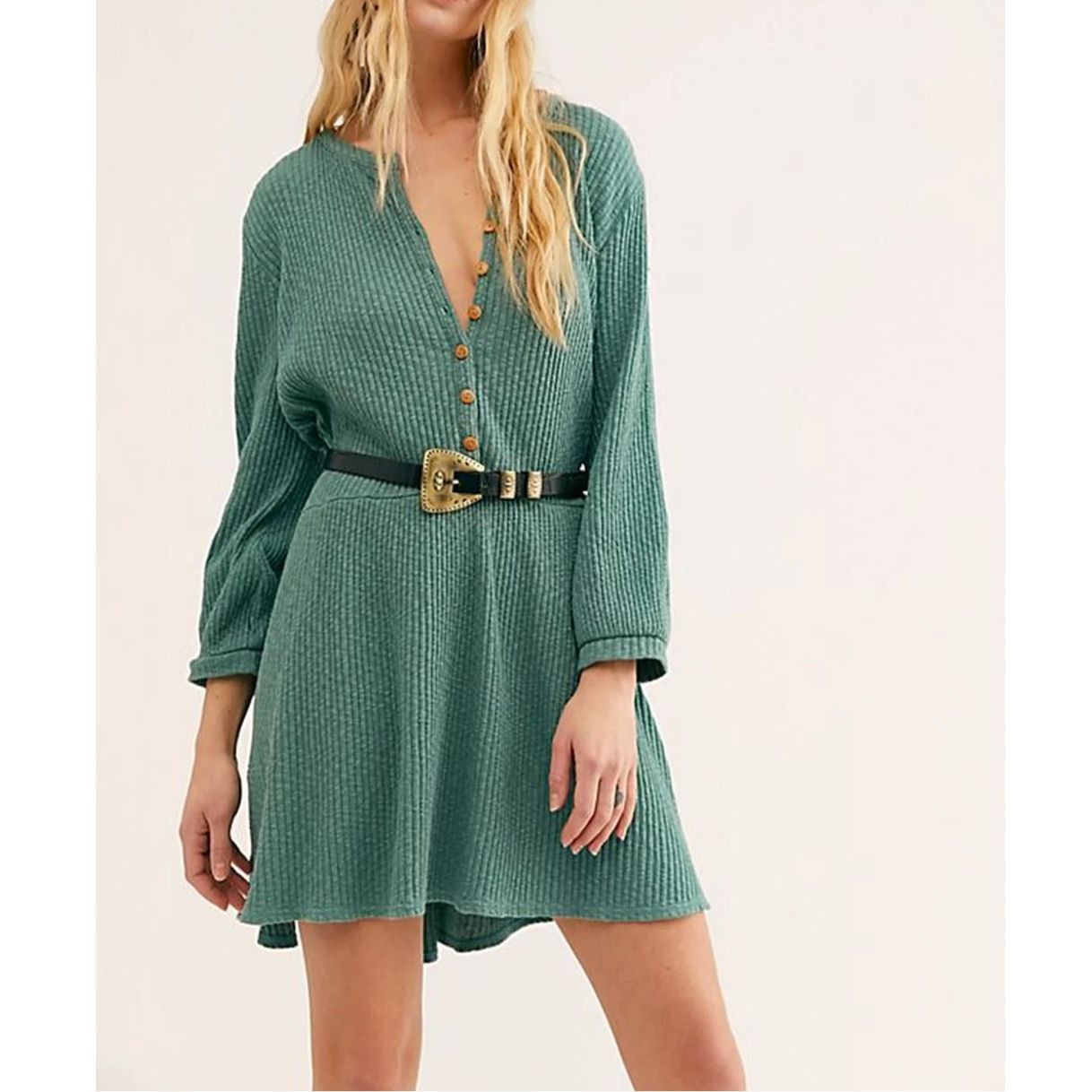 Free People Free People beach Blossom Button Up Mini Dress oversized Poc Size XS / US 0-2 / IT 36-38 - 1 Thumbnail