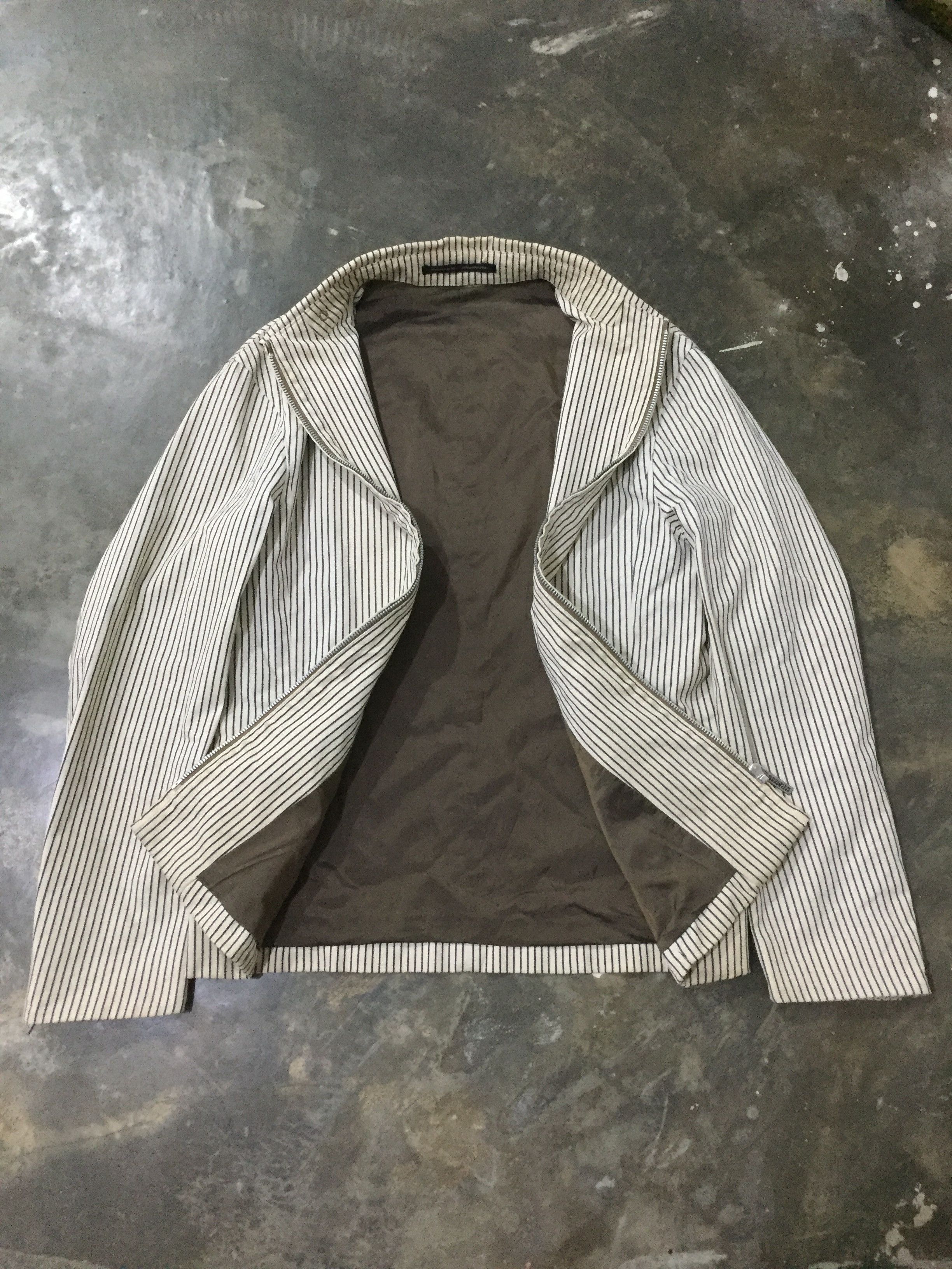 image of Gaultier Homme Objet x Jean Paul Gaultier Ns-9272 Gaultier Objet Homme Jpg Jacket in Hickory Stripe