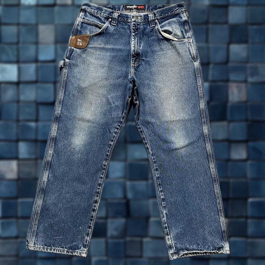 Wrangler Wrangler RIGGS Workwear Jeans Mens 36x30 Blue Relaxed Straight Carpenter Denim Jeans Size US 36 / EU 52 - 1 Thumbnail