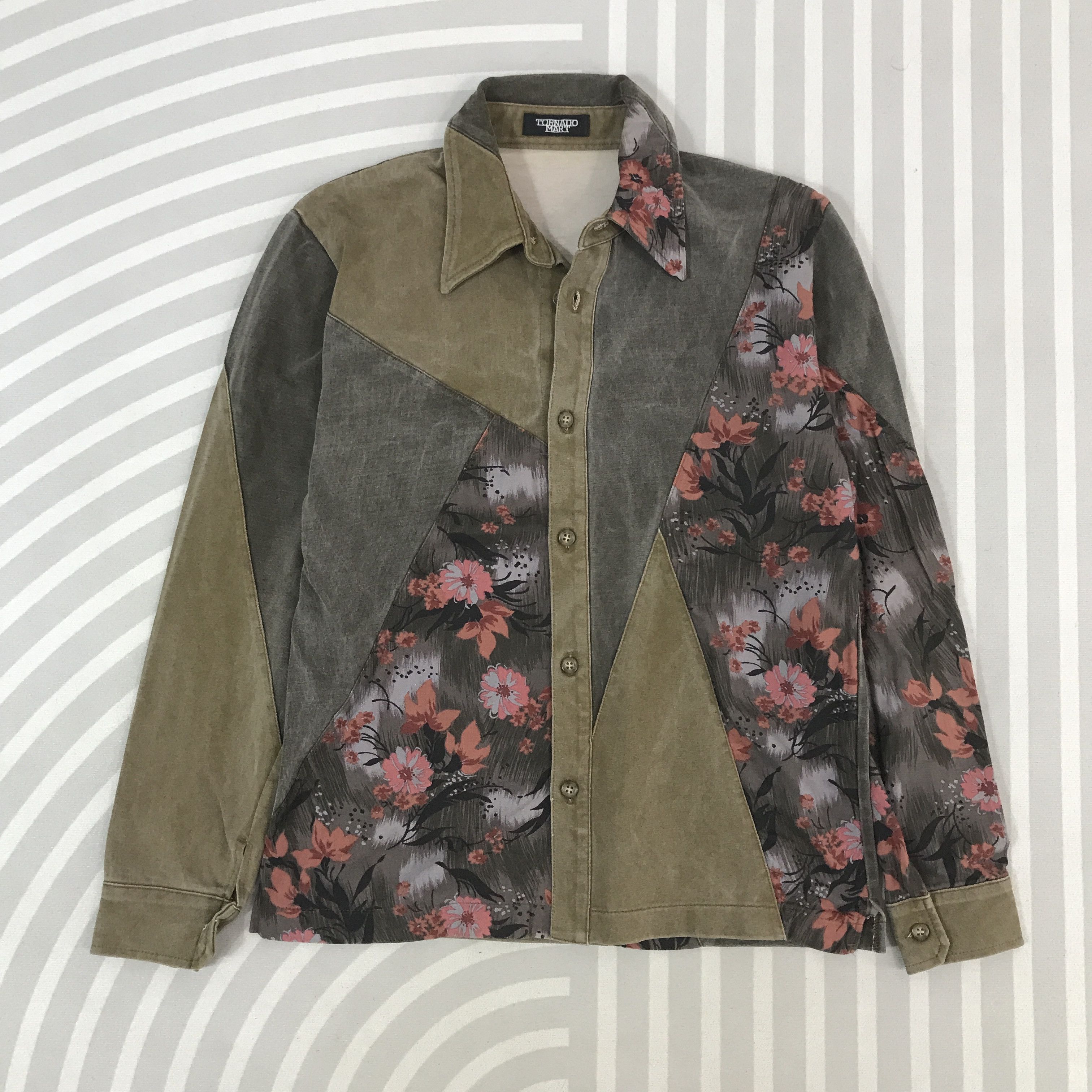 トップス Tornado mart flower wrinkled shirt emo Tornado Mart Vintage Tornado Mart Punk Flower LGB Style